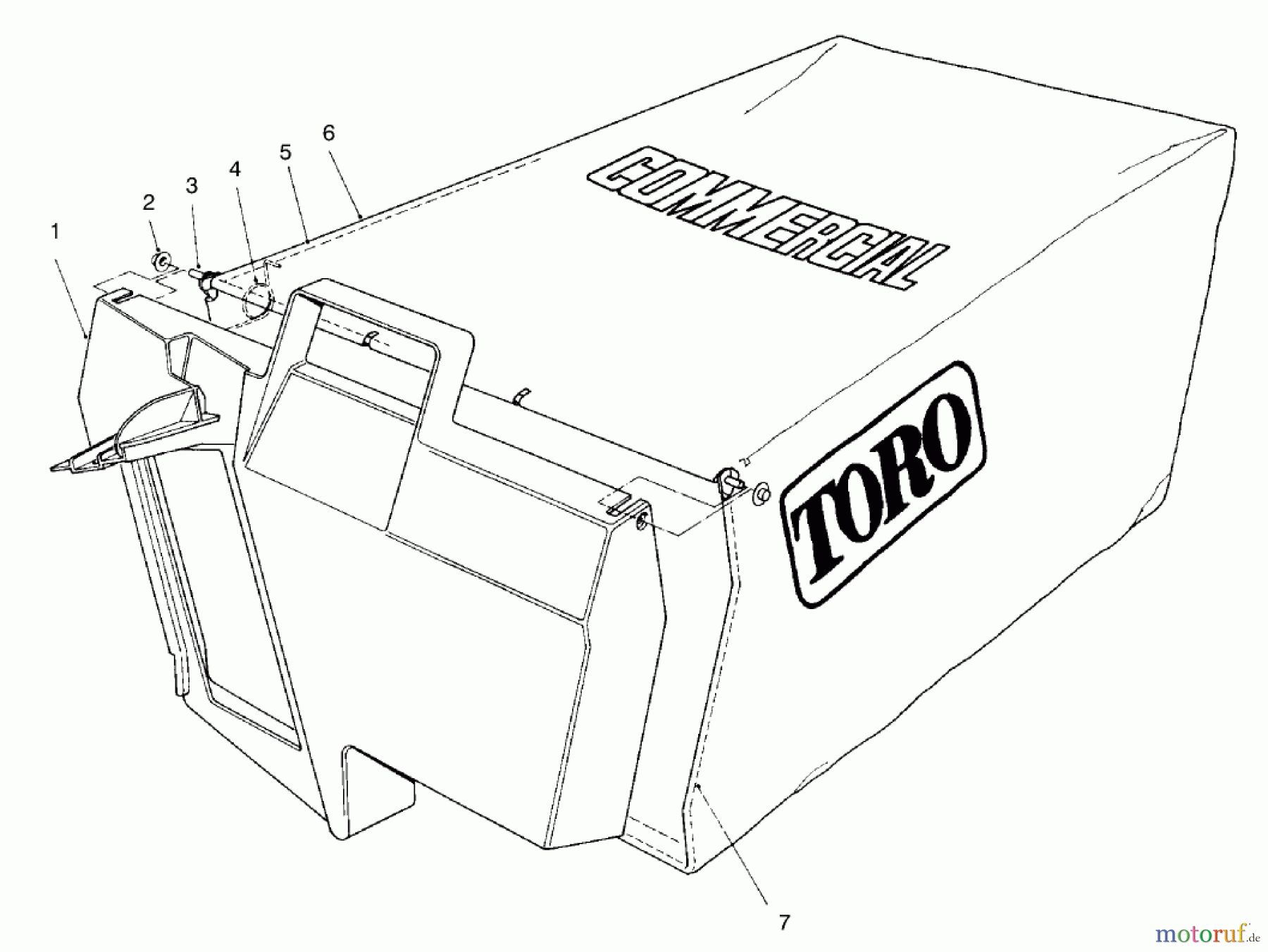  Toro Neu Mowers, Walk-Behind Seite 2 22038 - Toro Lawnmower, 1997 (7900001-7999999) GRASS BAG ASSEMBLY NO. 11-5609