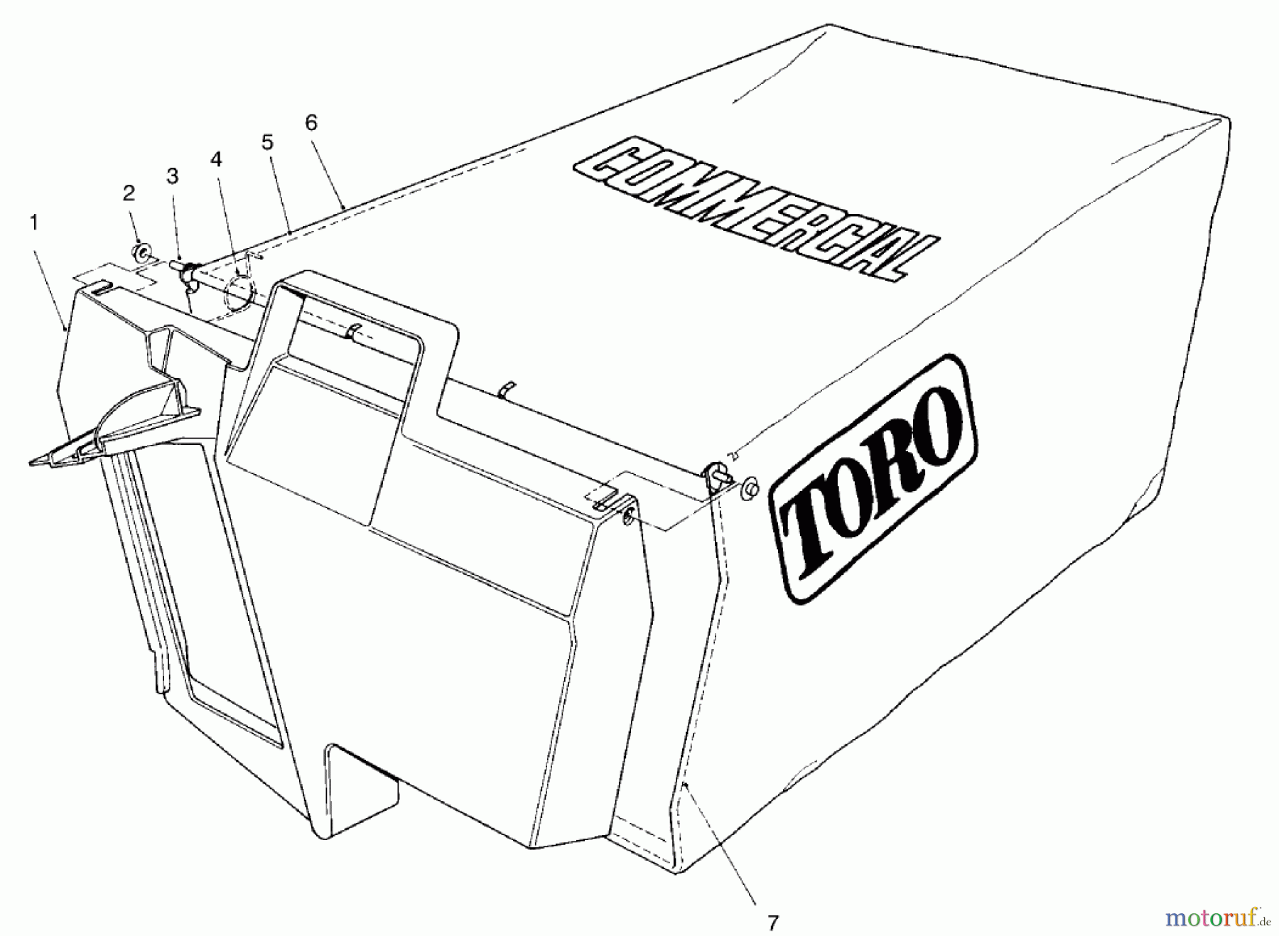  Toro Neu Mowers, Walk-Behind Seite 2 22038 - Toro Rear Bagger Mower, 1998 (8900001-8999999) GRASS BAG ASSEMBLY NO. 11-5609