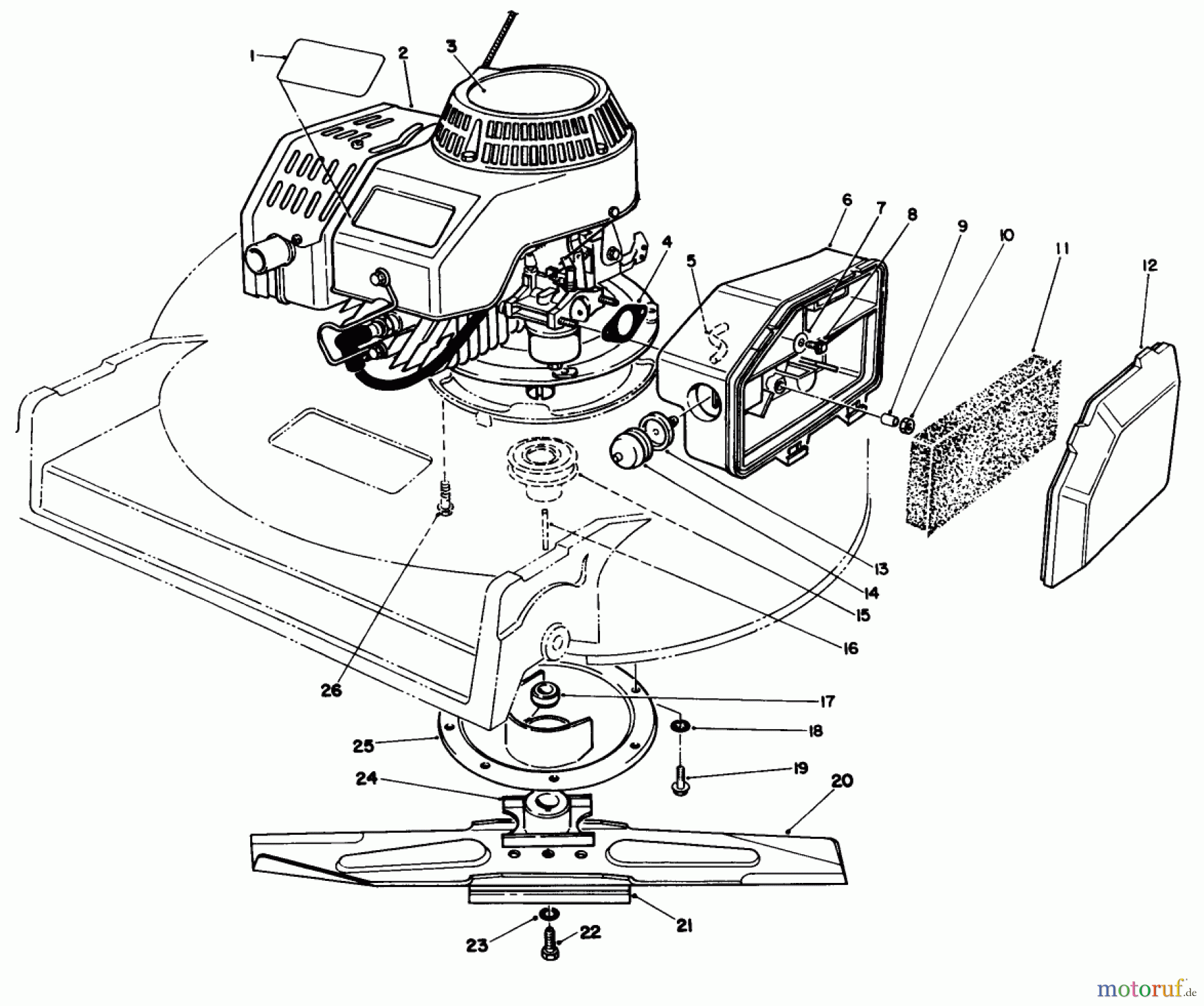  Toro Neu Mowers, Walk-Behind Seite 2 22040 - Toro Lawnmower, 1991 (1000001-1999999) ENGINE ASSEMBLY
