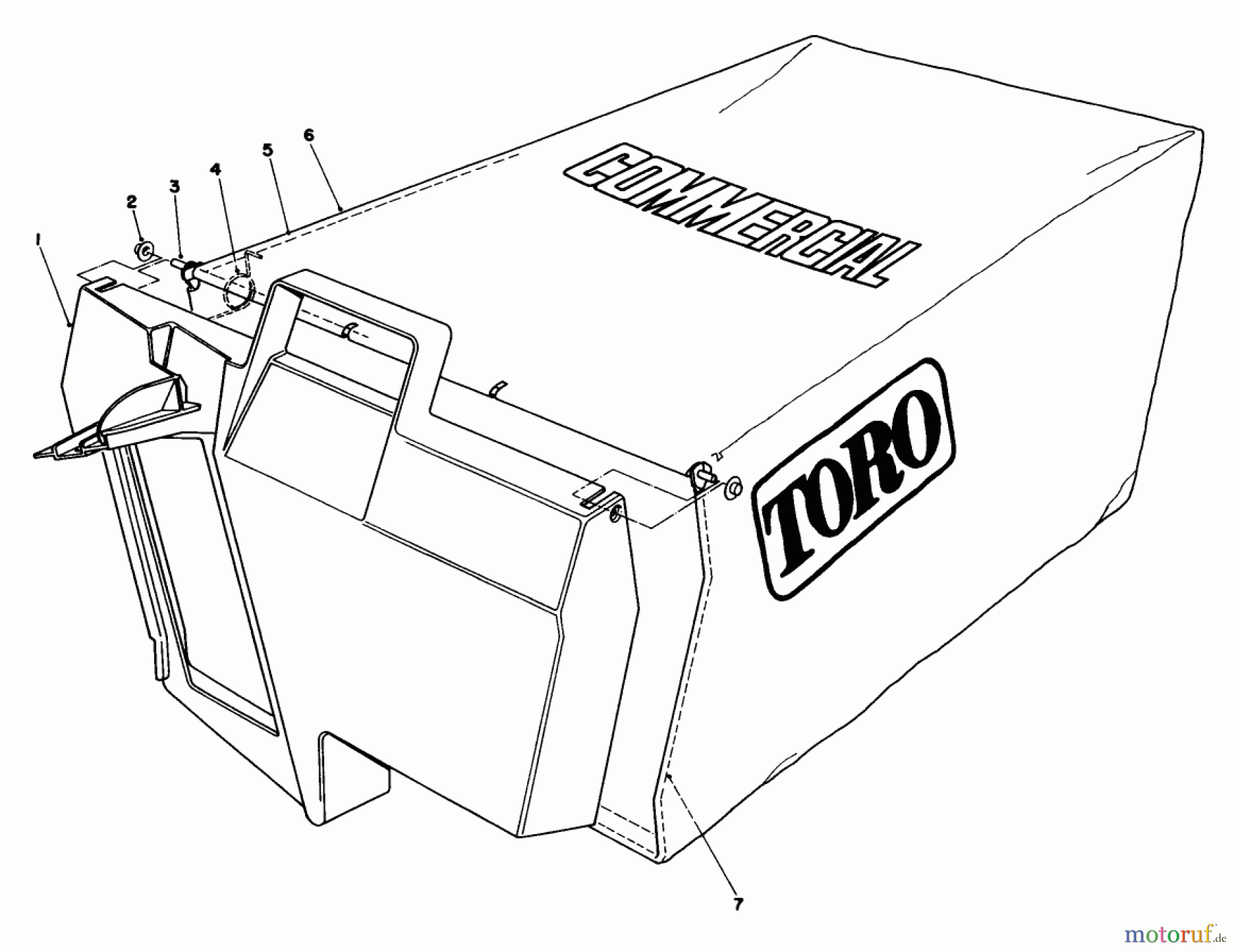  Toro Neu Mowers, Walk-Behind Seite 2 22040 - Toro Lawnmower, 1991 (1000001-1999999) GRASS BAG ASSEMBLY NO. 11-5609