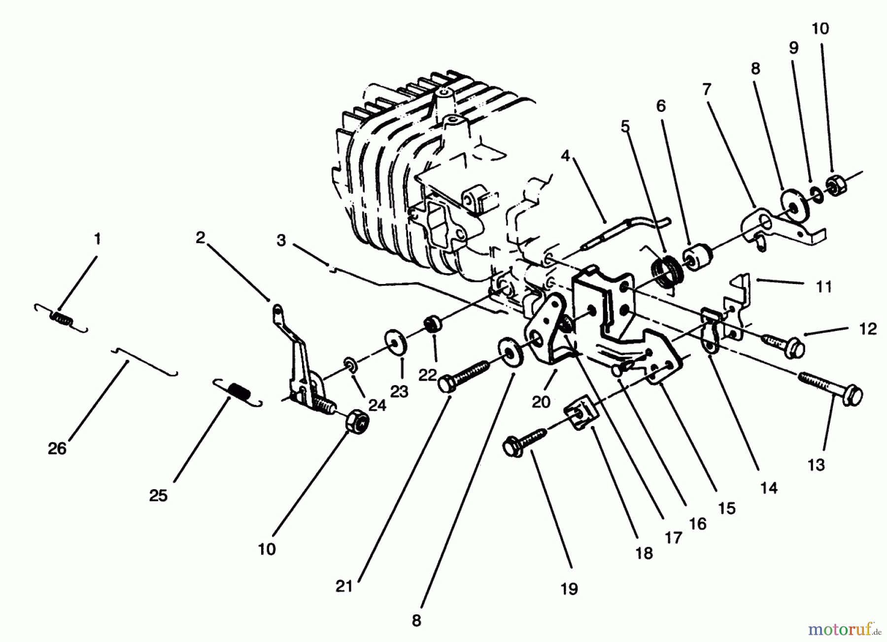Toro Neu Mowers, Walk-Behind Seite 2 22040 - Toro Lawnmower, 1994 (4900001-4999999) GOVERNOR ASSEMBLY (MODEL NO. 47PR4-3)