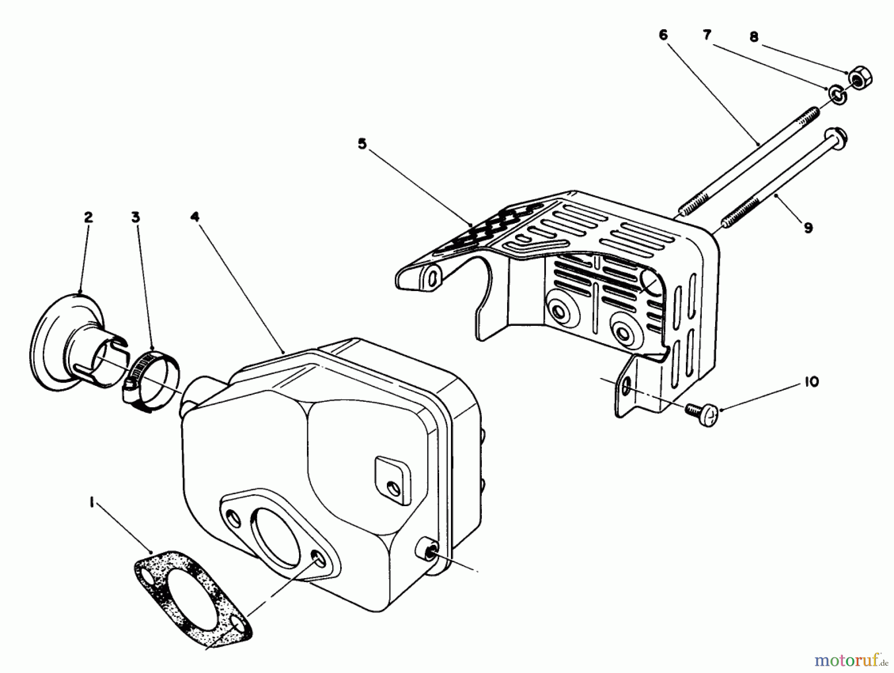 Toro Neu Mowers, Walk-Behind Seite 2 22685 - Toro Lawnmower, 1991 (1000001-1999999) MUFFLER ASSEMBLY (MODEL NO. 47PL0-3)