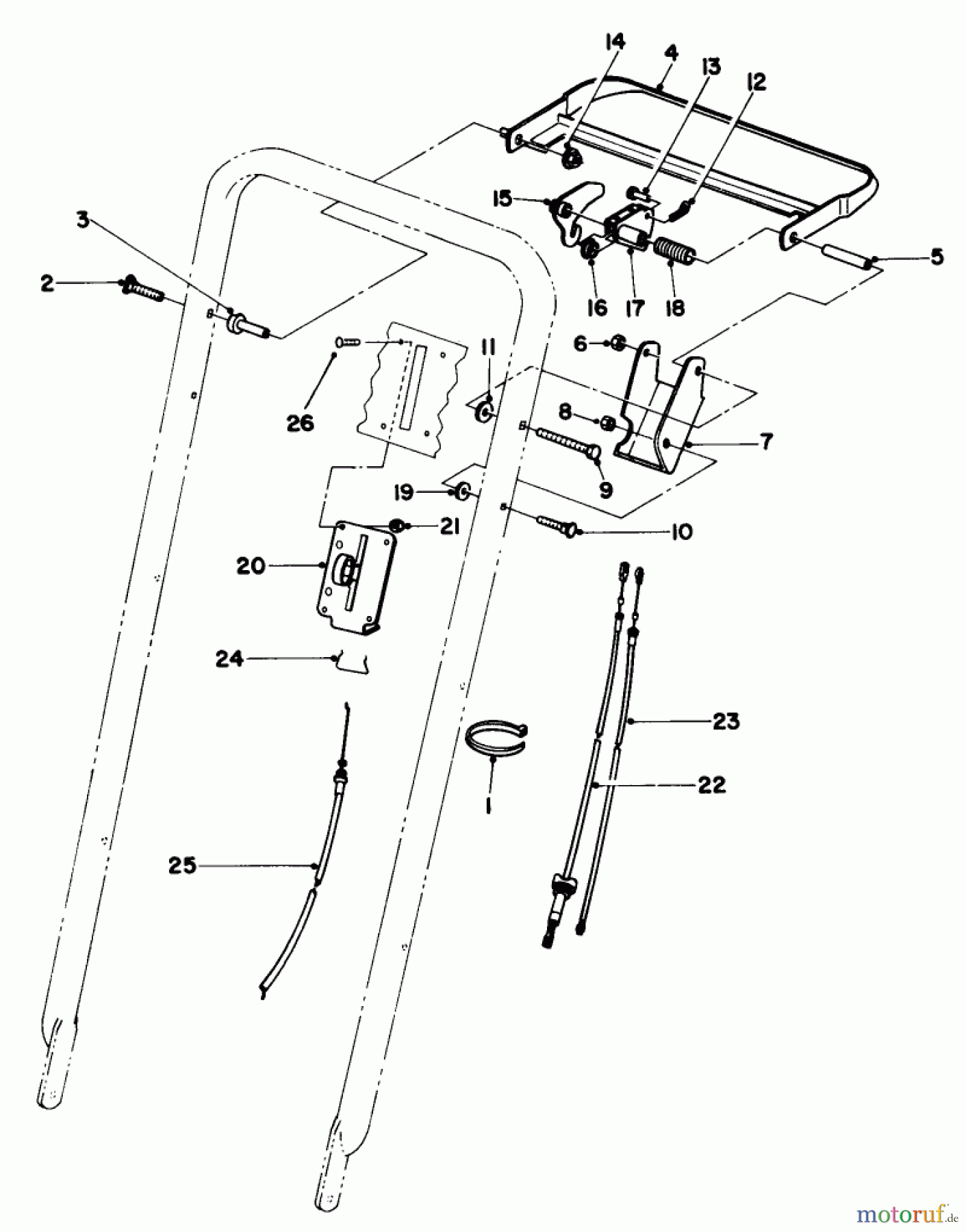  Toro Neu Mowers, Walk-Behind Seite 2 22043 - Toro Lawnmower, 1993 (3900001-3900964) TRACTION CONTROL ASSEMBLY