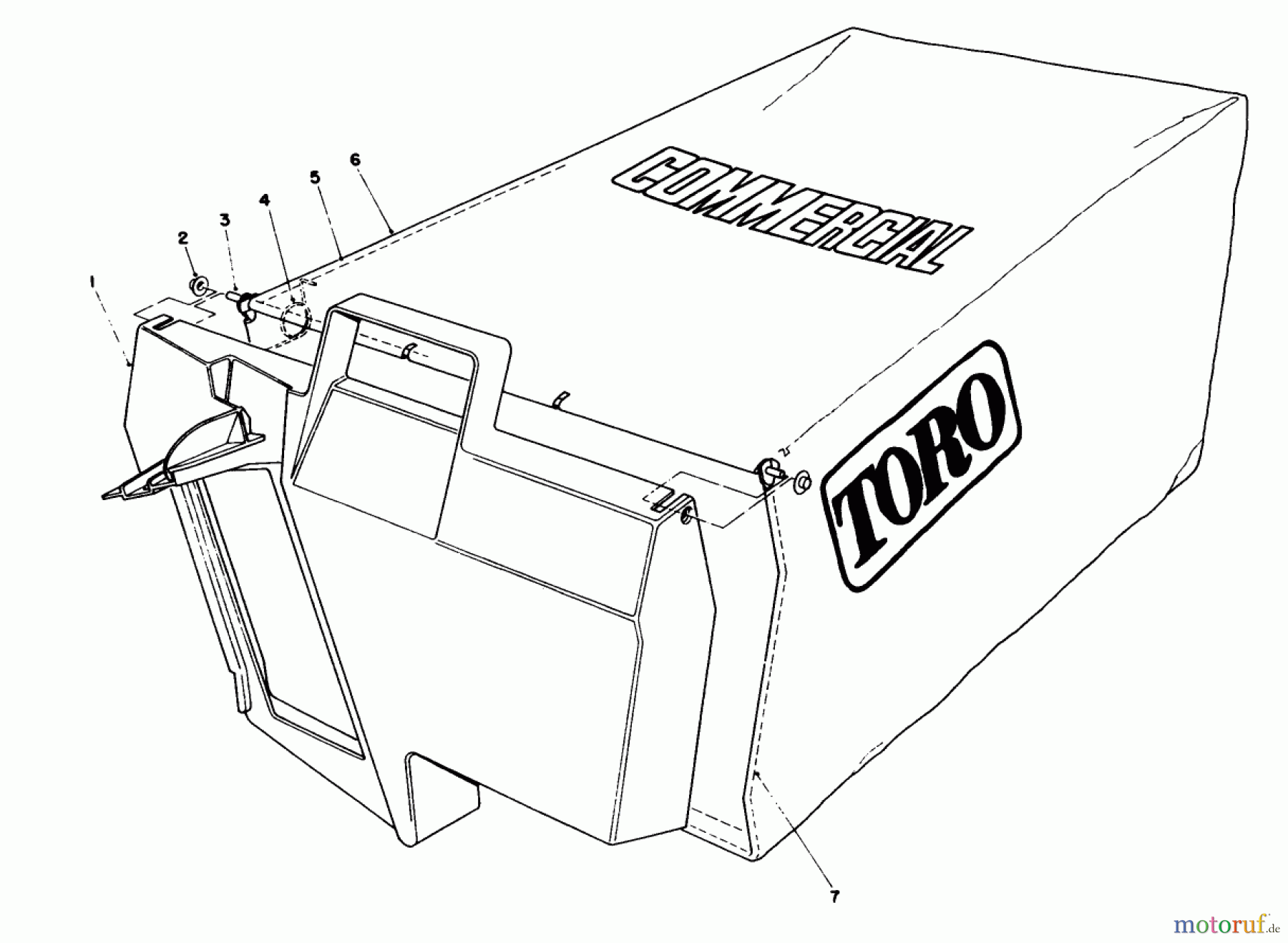  Toro Neu Mowers, Walk-Behind Seite 2 22043 - Toro Lawnmower, 1993 (3900965-3999999) GRASS BAG ASSEMBLY NO. 11-5609