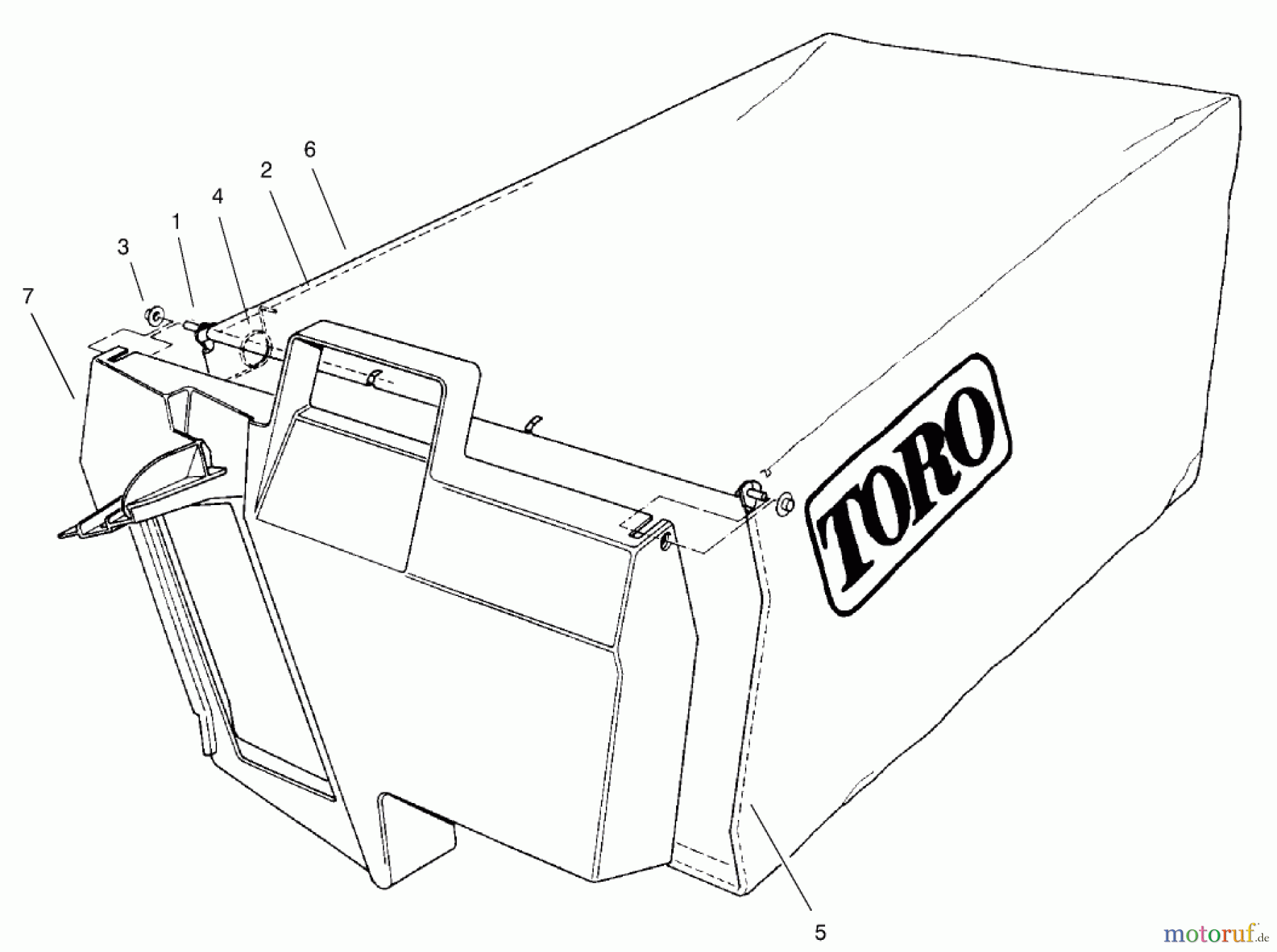  Toro Neu Mowers, Walk-Behind Seite 2 22043 - Toro Recycler Mower, 2000 (200000001-200999999) GRASS BAG ASSEMBLY