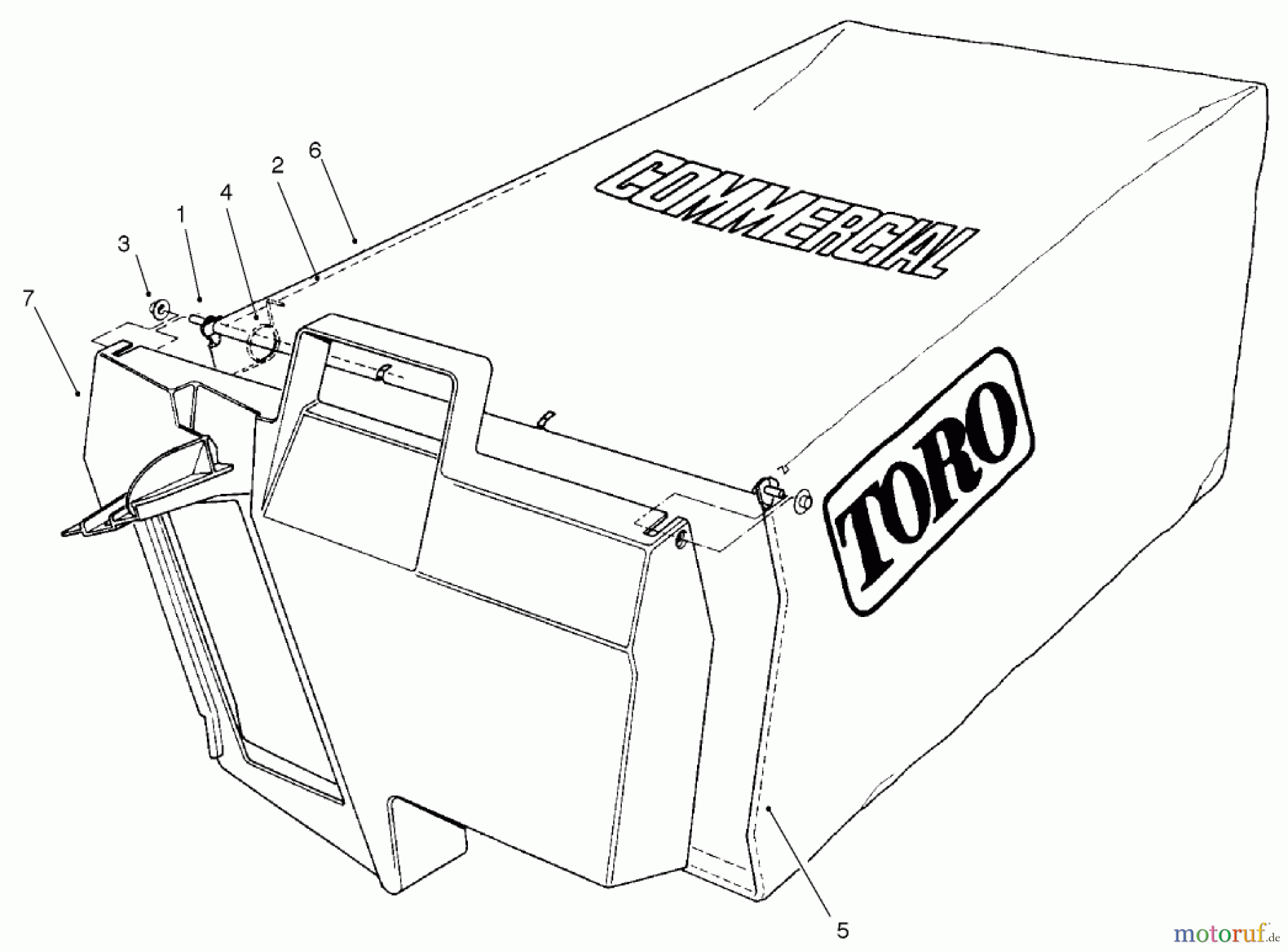  Toro Neu Mowers, Walk-Behind Seite 2 22043 - Toro Recycler Mower, 2003 (230000001-230999999) GRASS BAG ASSEMBLY NO. 99-2535