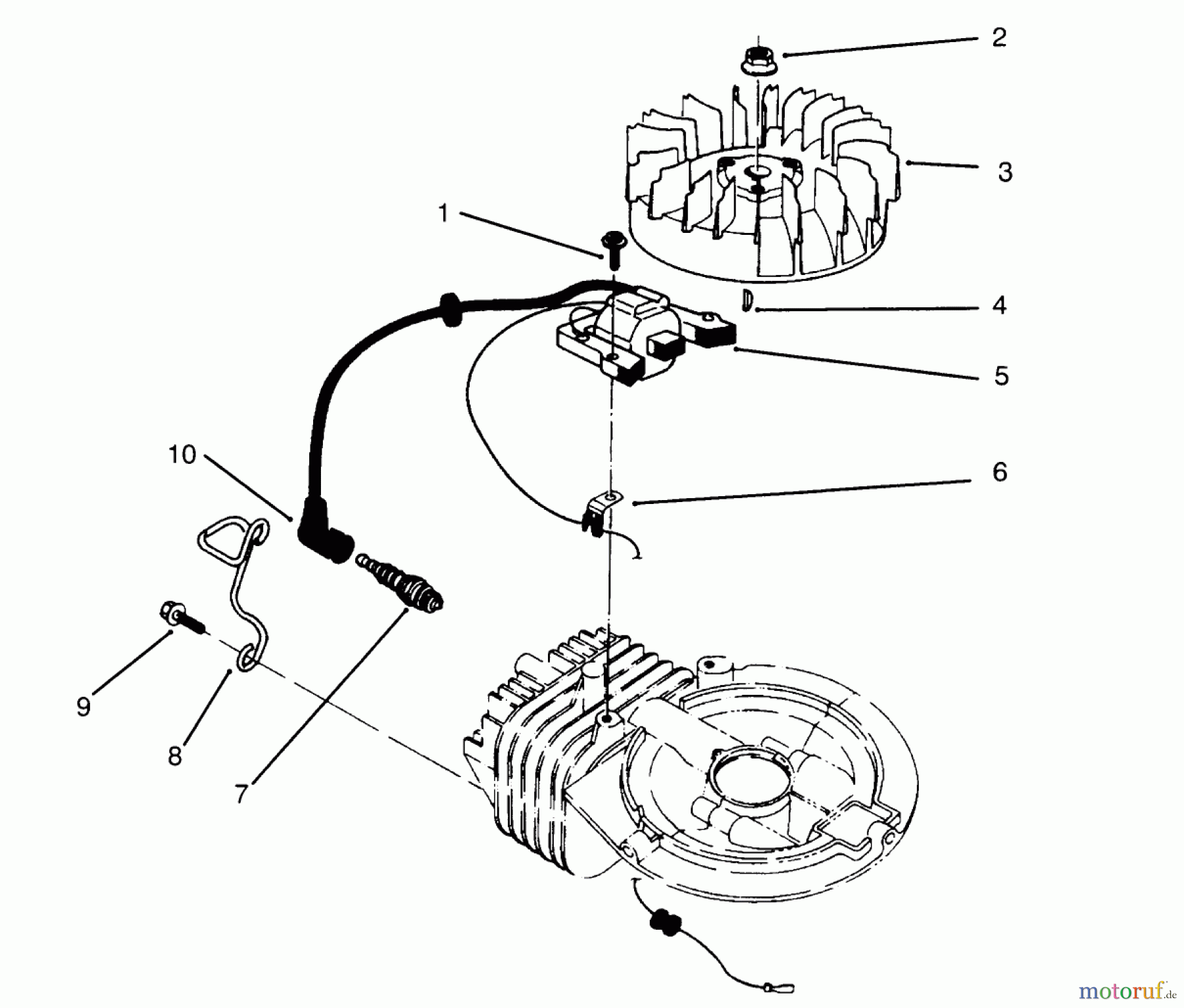 Toro Neu Mowers, Walk-Behind Seite 2 22044BC - Toro Lawnmower, 1995 (5900001-5999999) IGNITION ASSEMBLY (MODEL NO. 47PR4-7)