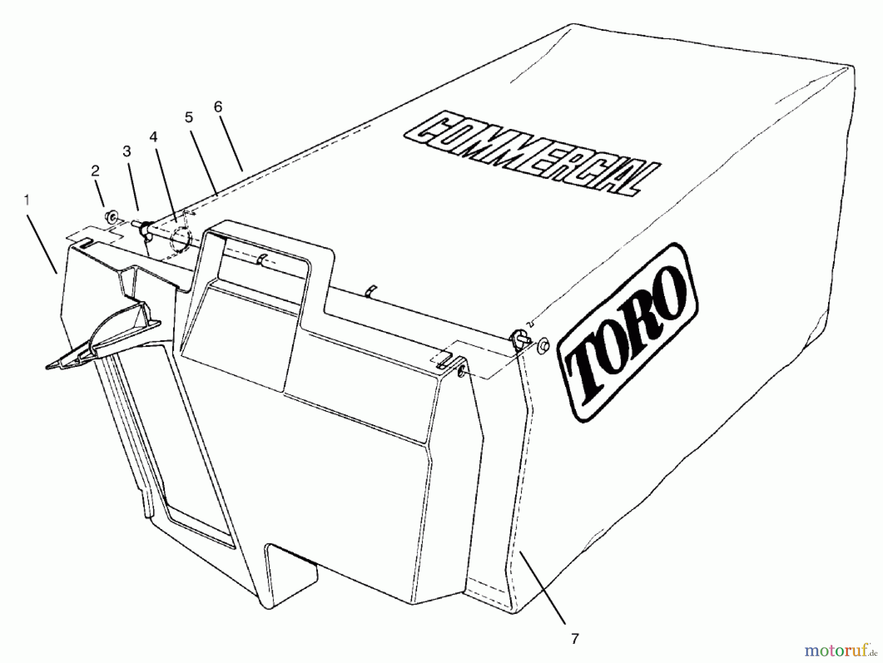  Toro Neu Mowers, Walk-Behind Seite 2 22045 - Toro Recycler Mower, 1997 (7900001-7999999) GRASS BAG ASSEMBLY NO. 11-5609