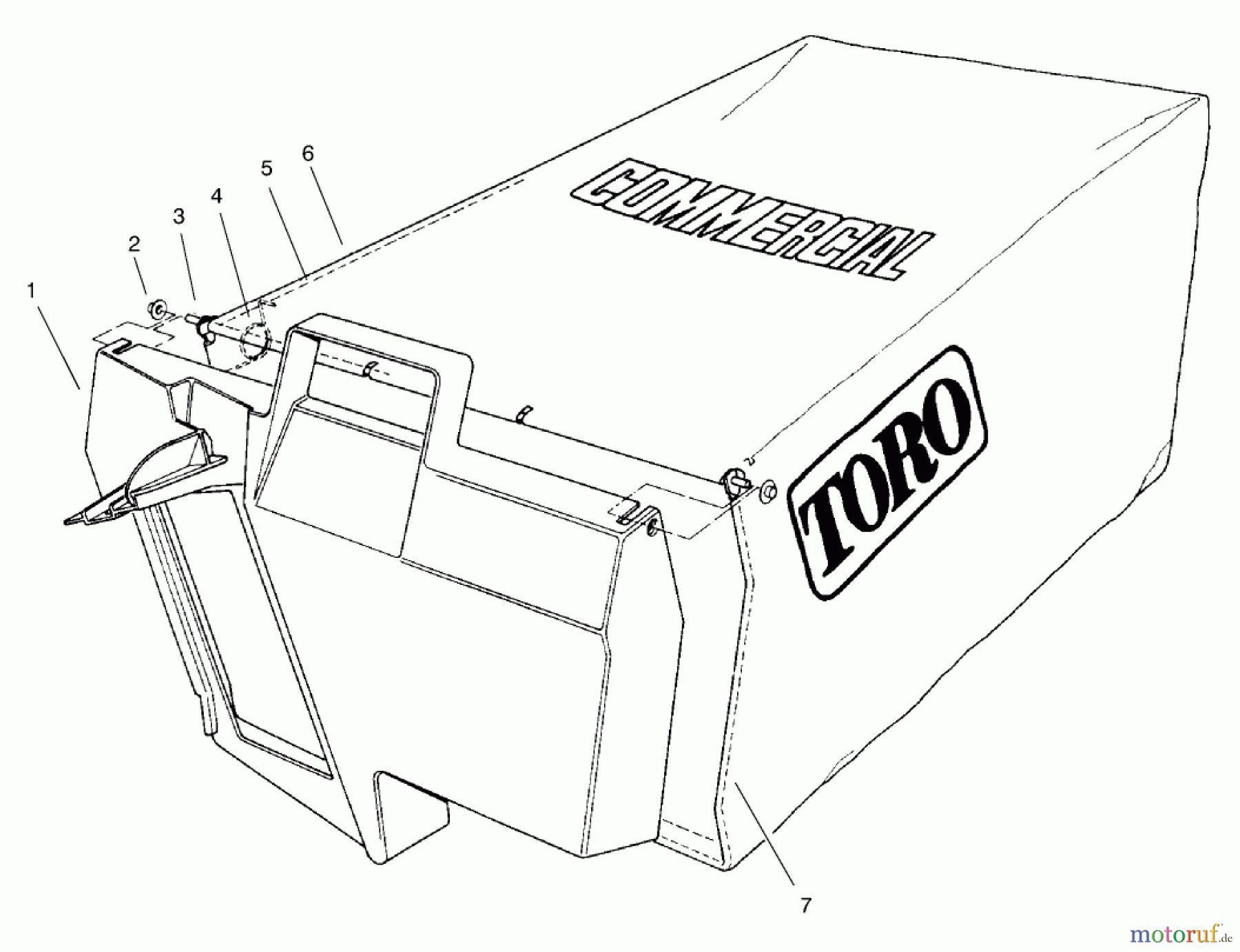  Toro Neu Mowers, Walk-Behind Seite 2 22045 - Toro Recycler Mower, 1998 (8900001-8999999) GRASS BAG ASSEMBLY NO. 11-5609