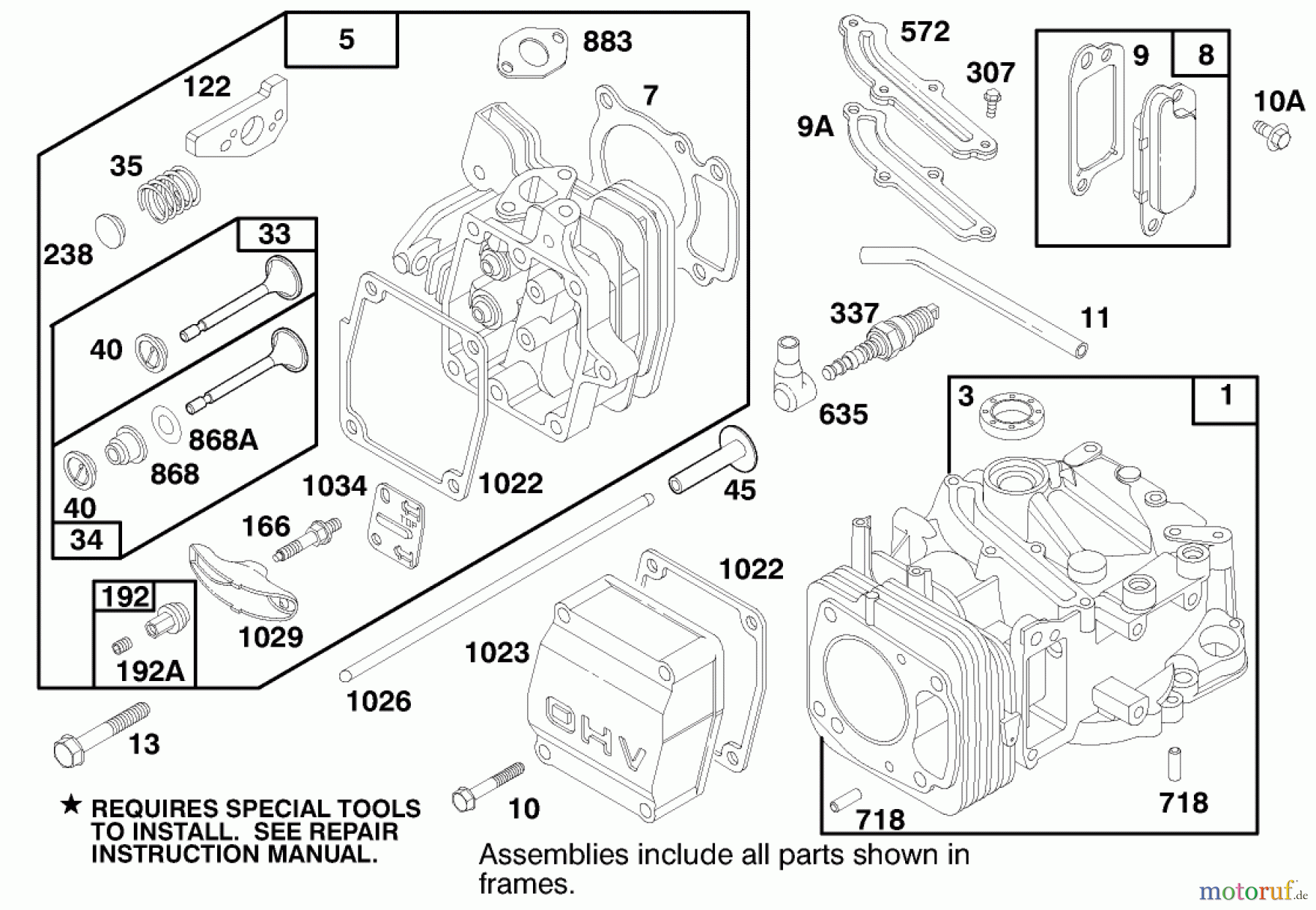  Toro Neu Mowers, Walk-Behind Seite 2 22140 - Toro Recycler Mower, 1997 (790000001-799999999) ENGINE GTS 150 #1