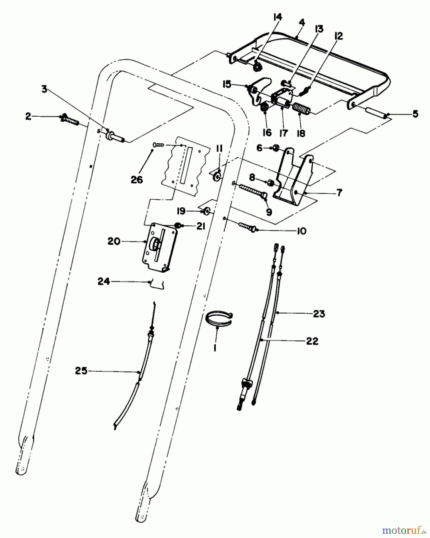  Toro Neu Mowers, Walk-Behind Seite 2 22151 - Toro Lawnmower, 1993 (3900001-3900855) TRACTION CONTROL ASSEMBLY