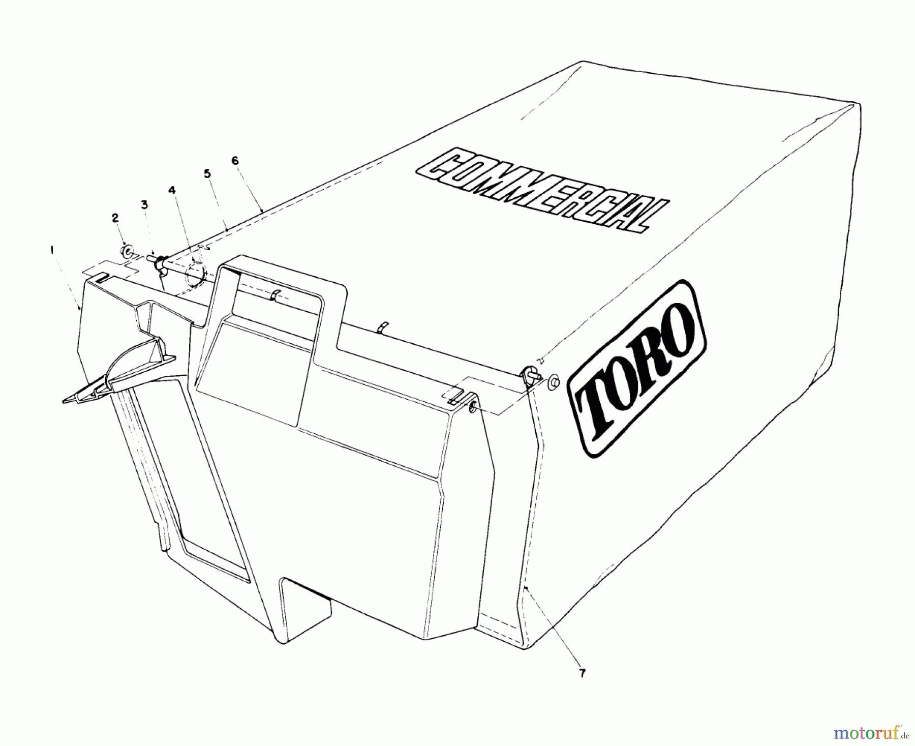  Toro Neu Mowers, Walk-Behind Seite 2 22151 - Toro Lawnmower, 1995 (5900001-5999999) GRASS BAG ASSEMBLY NO. 11-5609