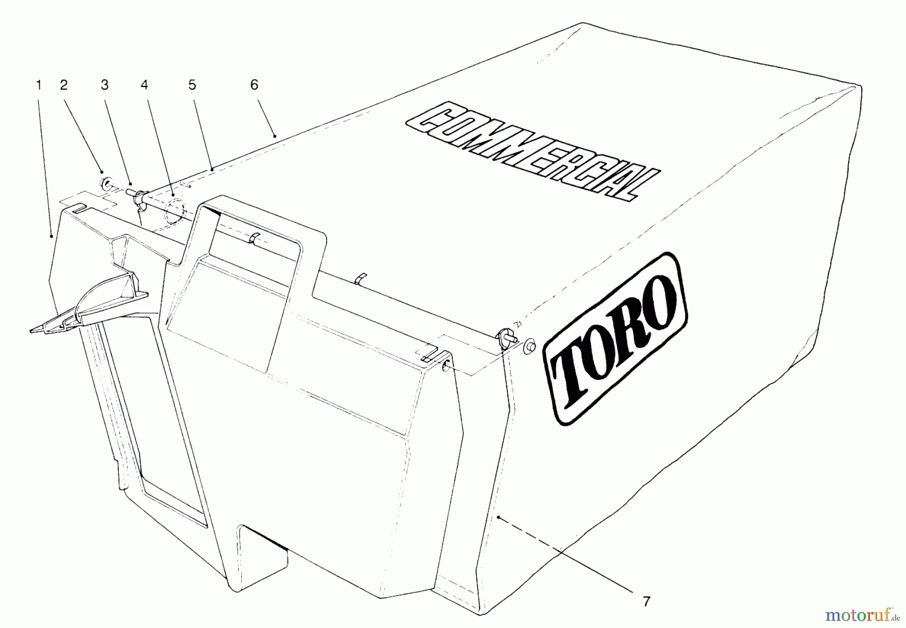  Toro Neu Mowers, Walk-Behind Seite 2 22151 - Toro Lawnmower, 1996 (6900001-6999999) GRASS BAG ASSEMBLY NO. 11-5609