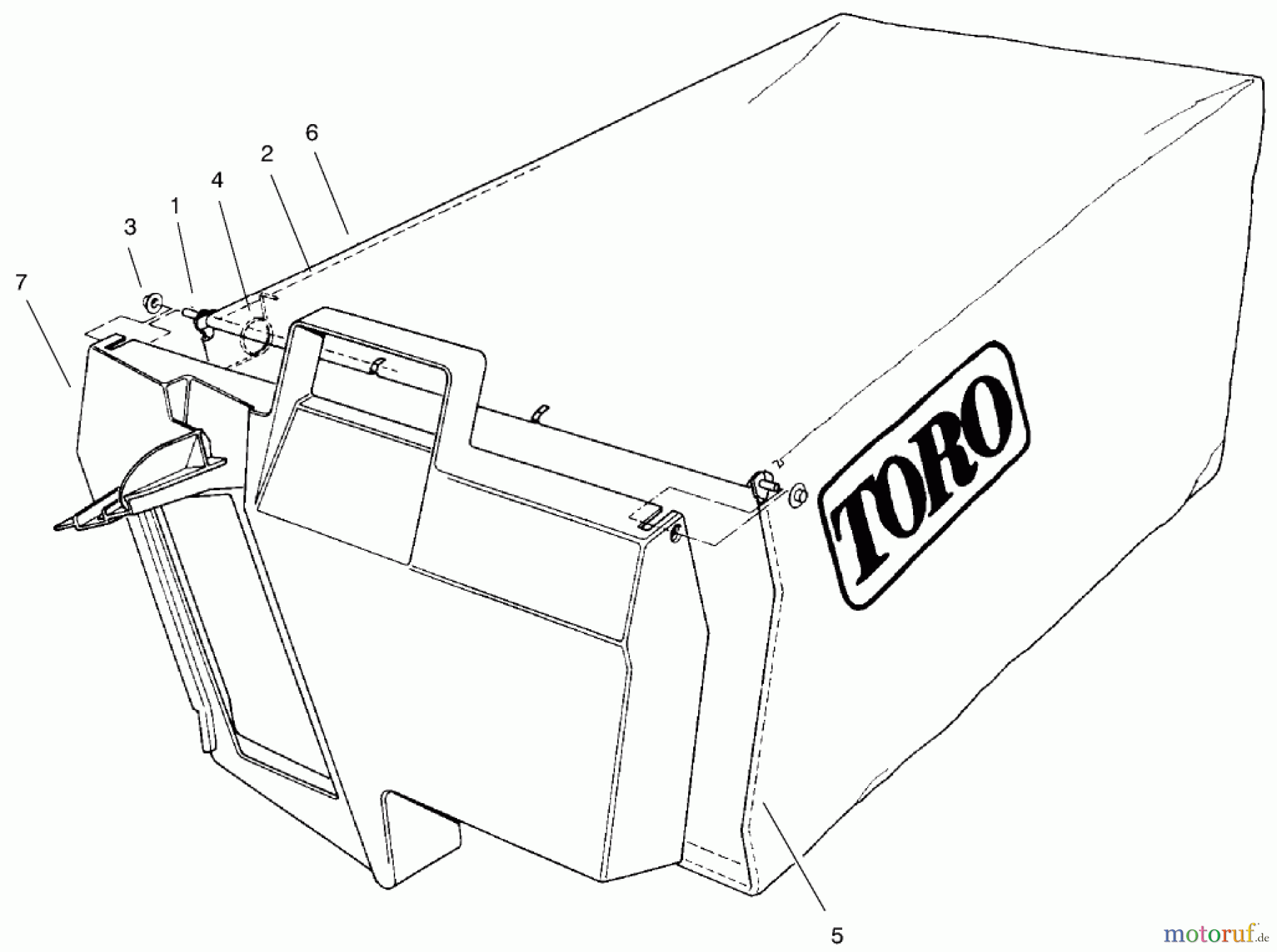  Toro Neu Mowers, Walk-Behind Seite 2 22158 - Toro Recycler Rear Bagger Mower, 1999 (9900001-9999999) BAGGING ASSEMBLY
