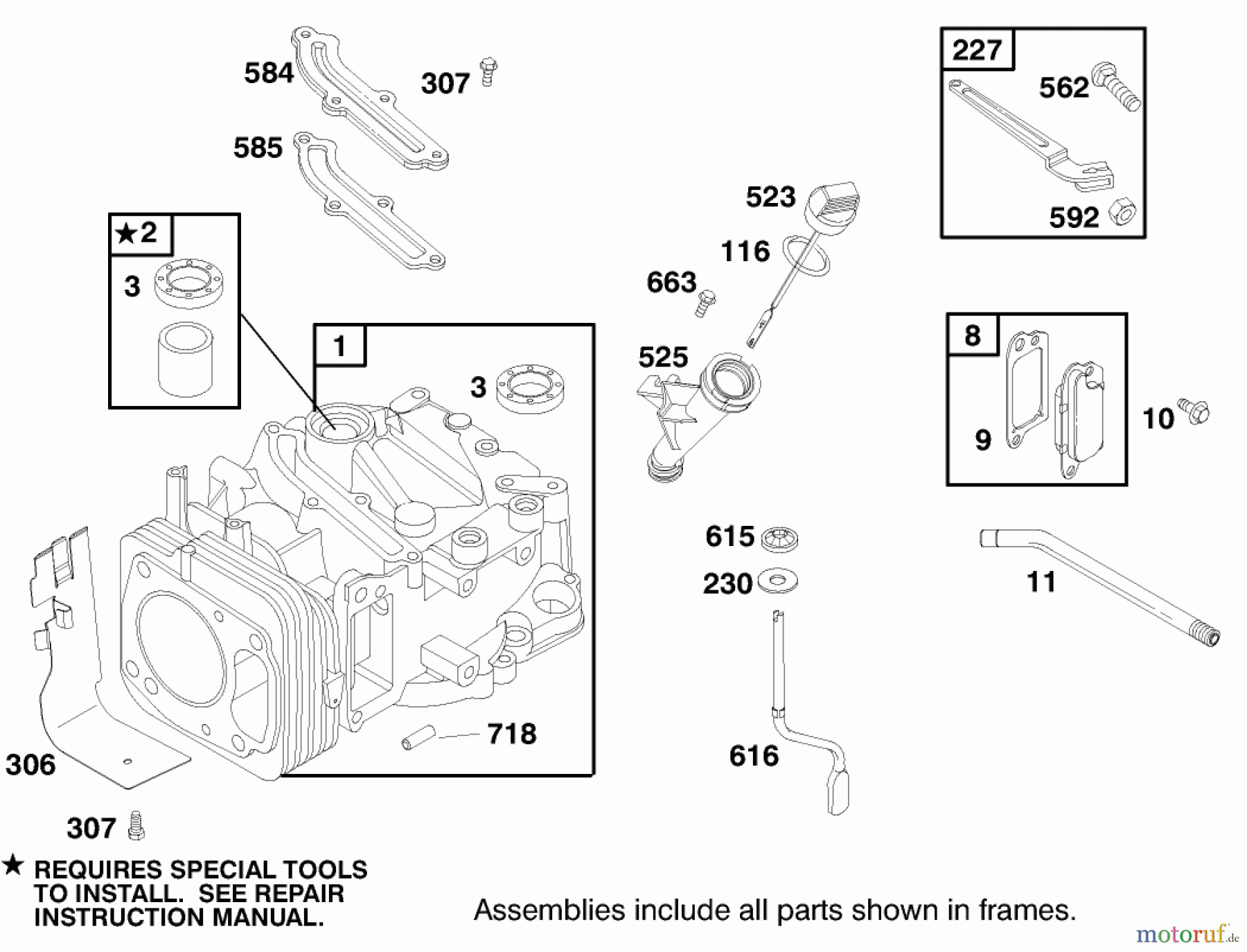  Toro Neu Mowers, Walk-Behind Seite 2 22160 - Toro Recycler Mower, 1998 (8900001-8999999) ENGINE GTS-200 #1
