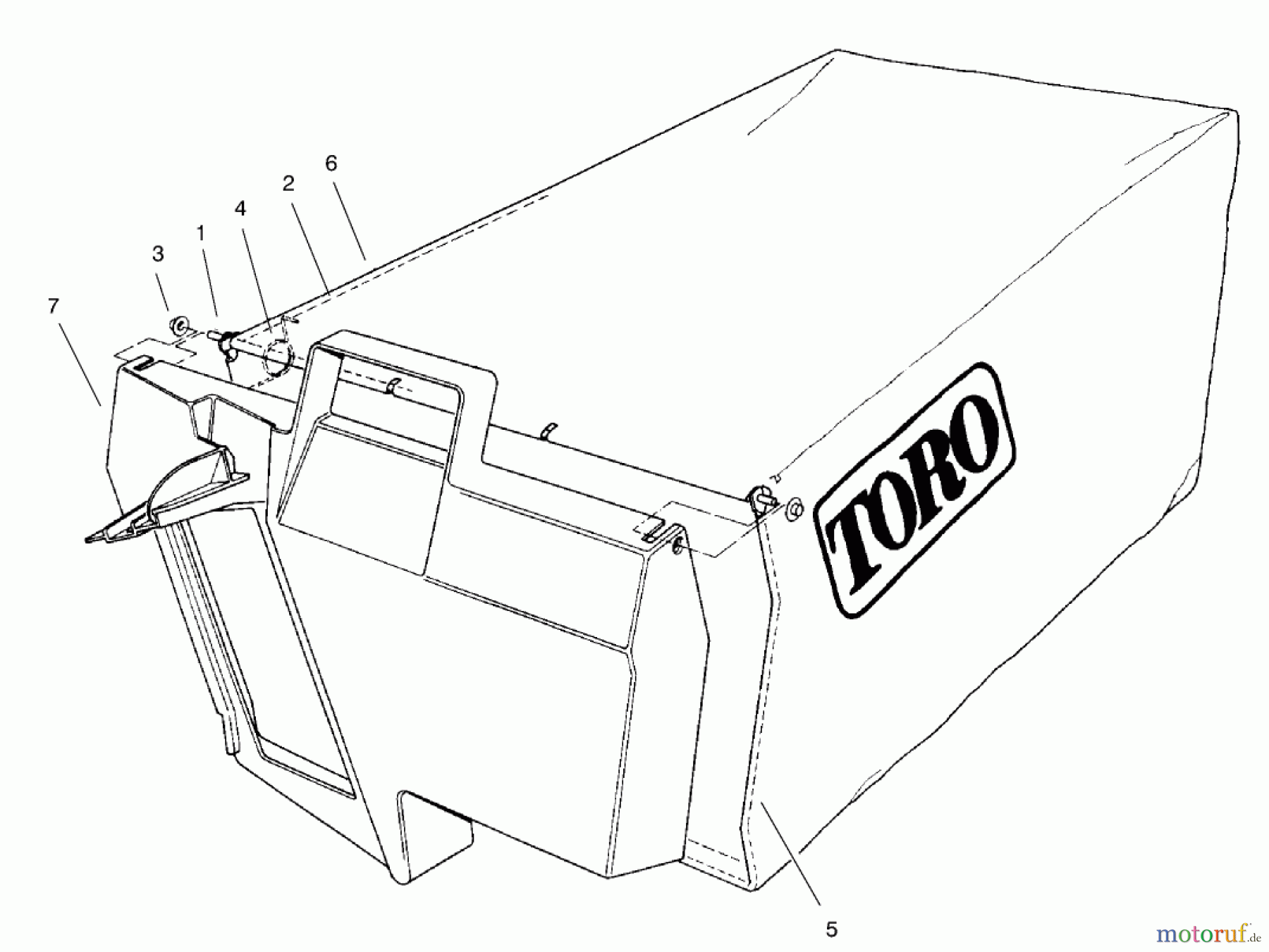  Toro Neu Mowers, Walk-Behind Seite 2 22160 - Toro Recycler Mower, 1998 (8900001-8999999) GRASS BAG ASSEMBLY NO. 98-9220