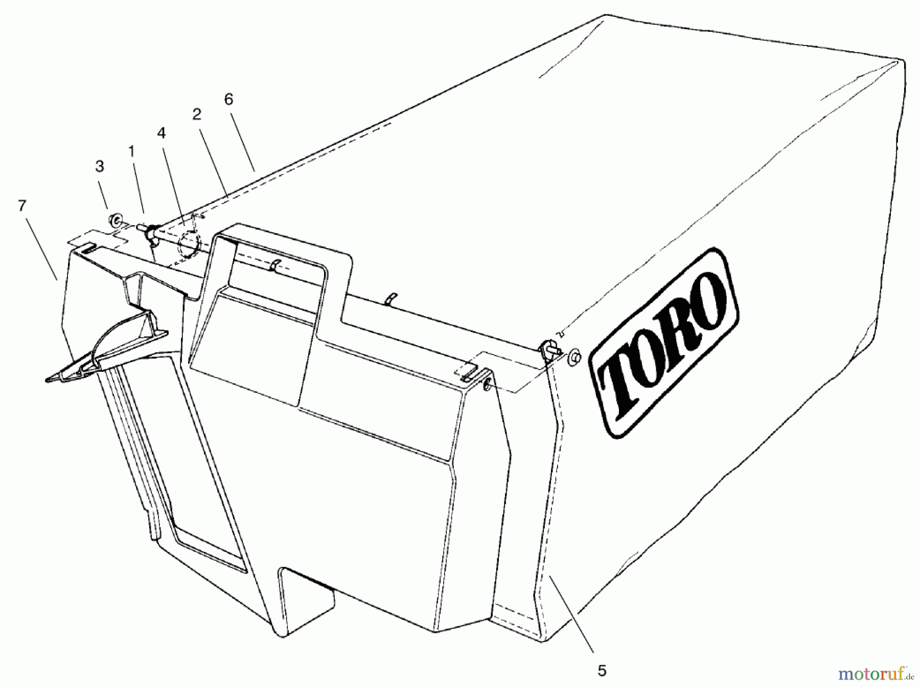  Toro Neu Mowers, Walk-Behind Seite 2 22160 - Toro Recycler Mower, 2000 (200000001-200999999) GRASS BAGGING ASSEMBLY