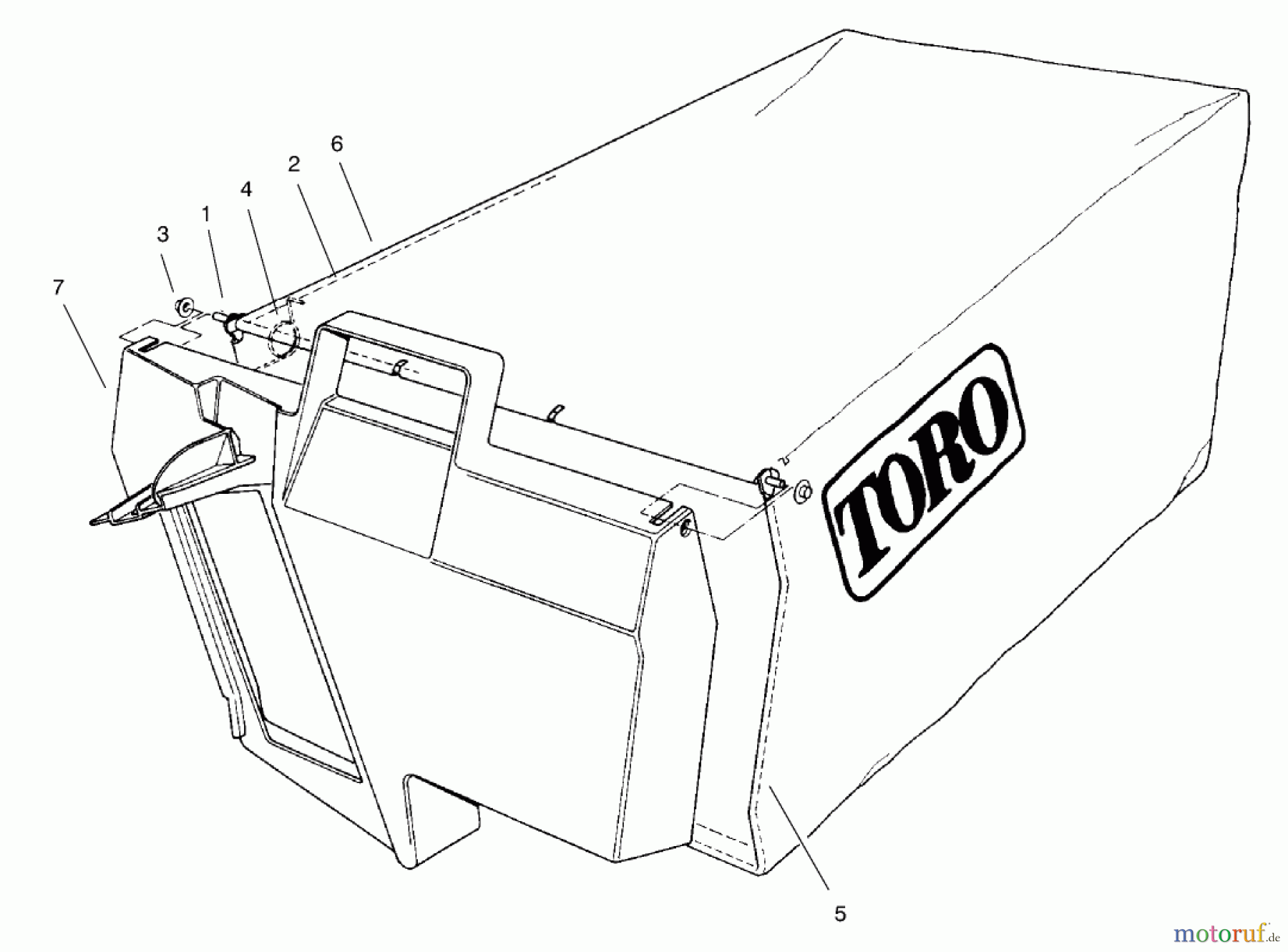  Toro Neu Mowers, Walk-Behind Seite 2 22161 - Toro Recycler Mower, 1999 (9900001-9999999) GRASS BAG ASSEMBLY NO. 98-9220