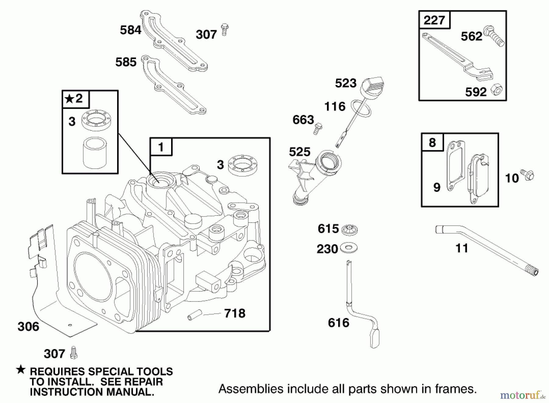  Toro Neu Mowers, Walk-Behind Seite 2 22161 - Toro Recycler Mower, 2000 (200000001-200999999) ENGINE GTS-200 #1