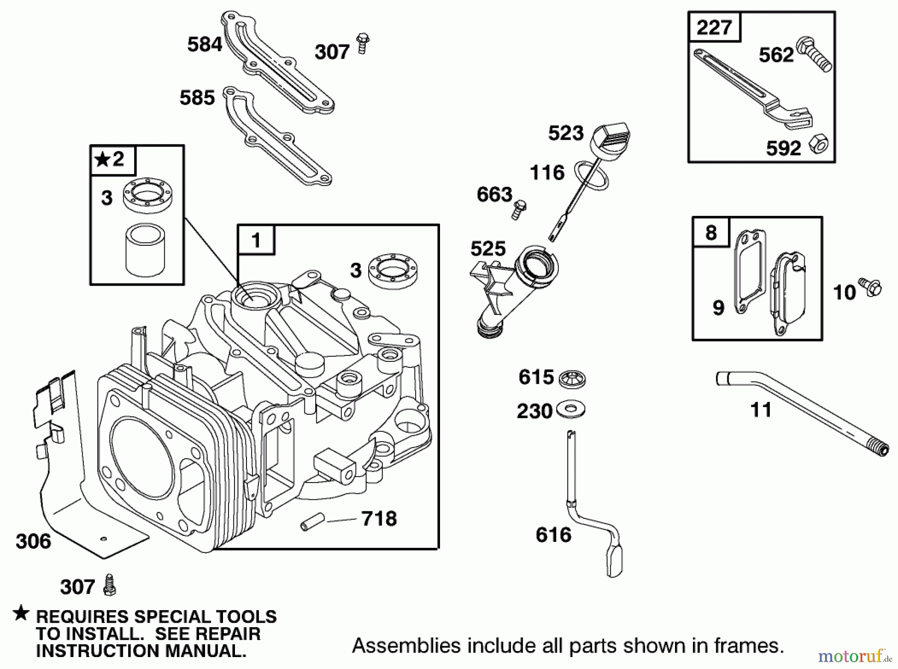  Toro Neu Mowers, Walk-Behind Seite 2 22161 - Toro Recycler Mower, 2001 (210000001-210999999) ENGINE GTS-200 #1