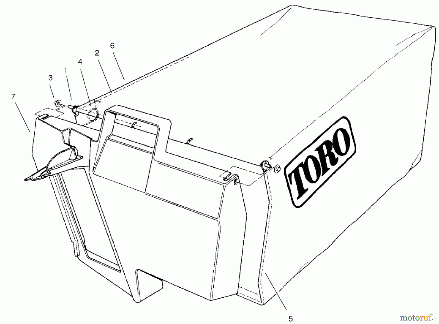  Toro Neu Mowers, Walk-Behind Seite 2 22161 - Toro Recycler Mower, 2001 (210000001-210999999) GRASS BAGGING ASSEMBLY NO. 99-2535