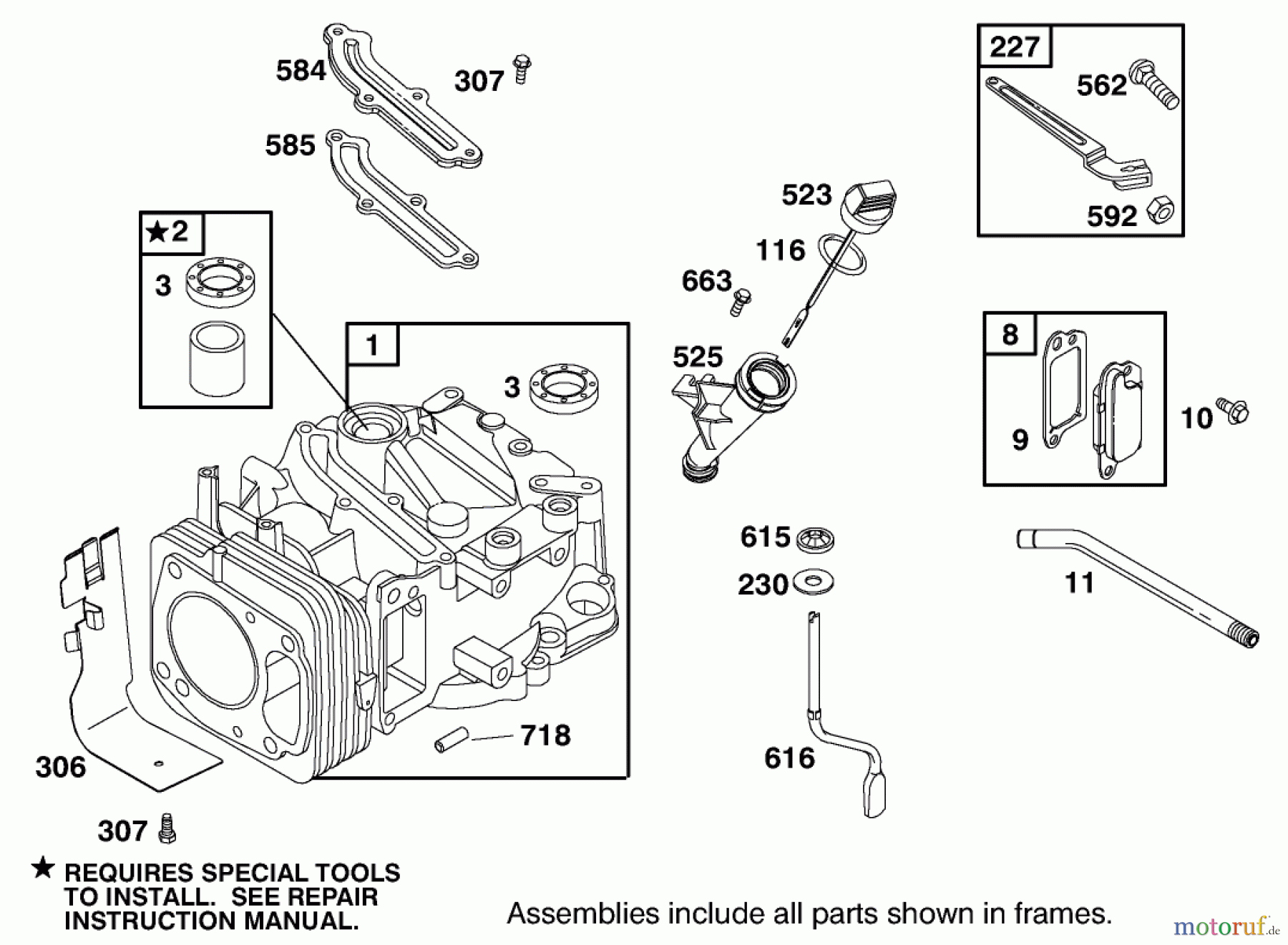  Toro Neu Mowers, Walk-Behind Seite 2 22162 - Toro Recycler Mower, 1998 (8900001-8999999) ENGINE GTS-200 #1