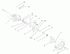 Toro 22162 - Recycler Mower, 1999 (9900001-9999999) Ersatzteile GEAR CASE & REAR WHEEL ASSEMBLY