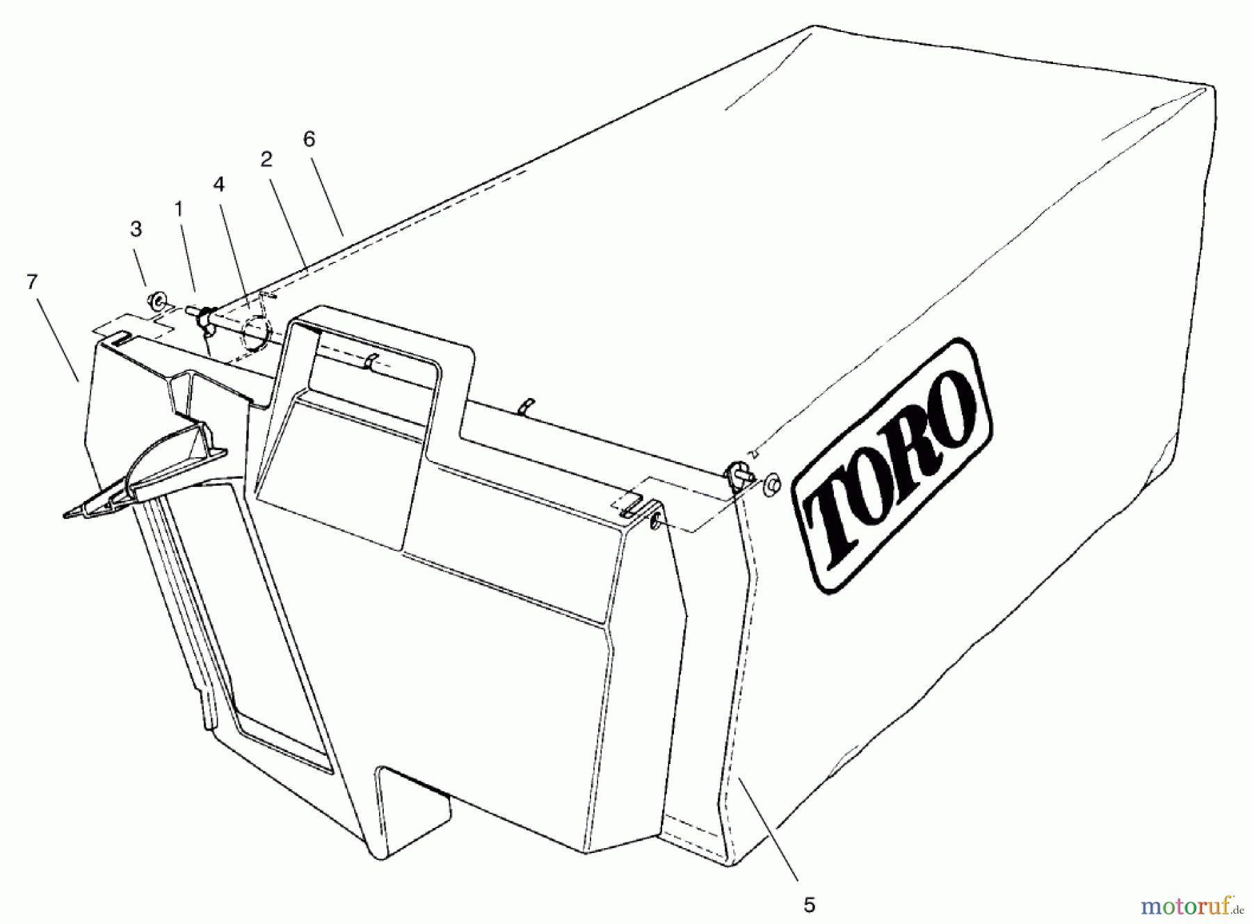  Toro Neu Mowers, Walk-Behind Seite 2 22162 - Toro Recycler Mower, 1998 (8900001-8999999) GRASS BAG ASSEMBLY NO. 98-9220