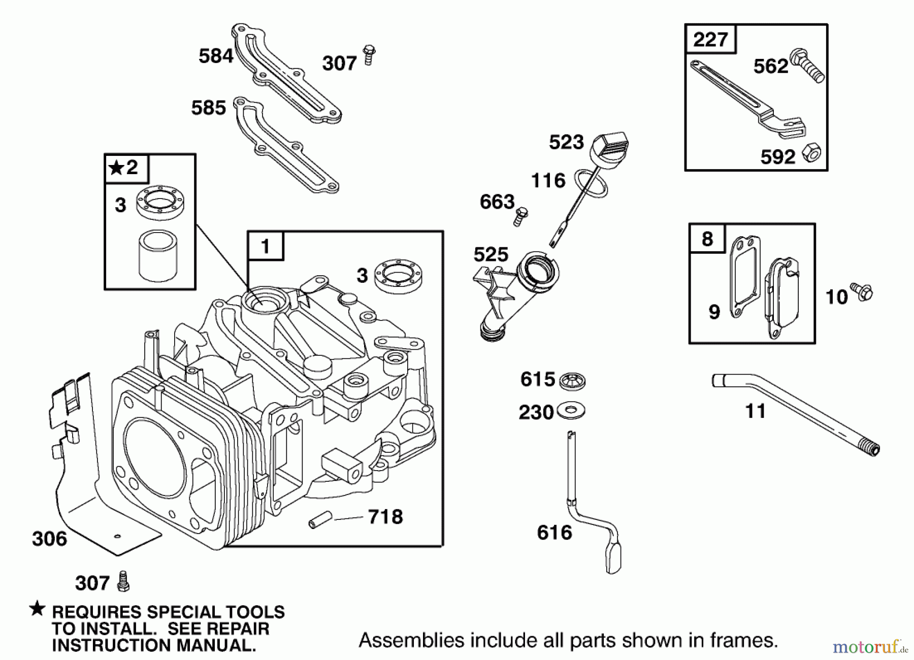  Toro Neu Mowers, Walk-Behind Seite 2 22162 - Toro Recycler Mower, 2000 (200000001-200999999) ENGINE GTS-200 #1