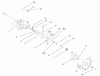Toro 22162 - Recycler Mower, 2001 (210000001-210999999) Ersatzteile GEAR CASE & REAR WHEEL ASSEMBLY
