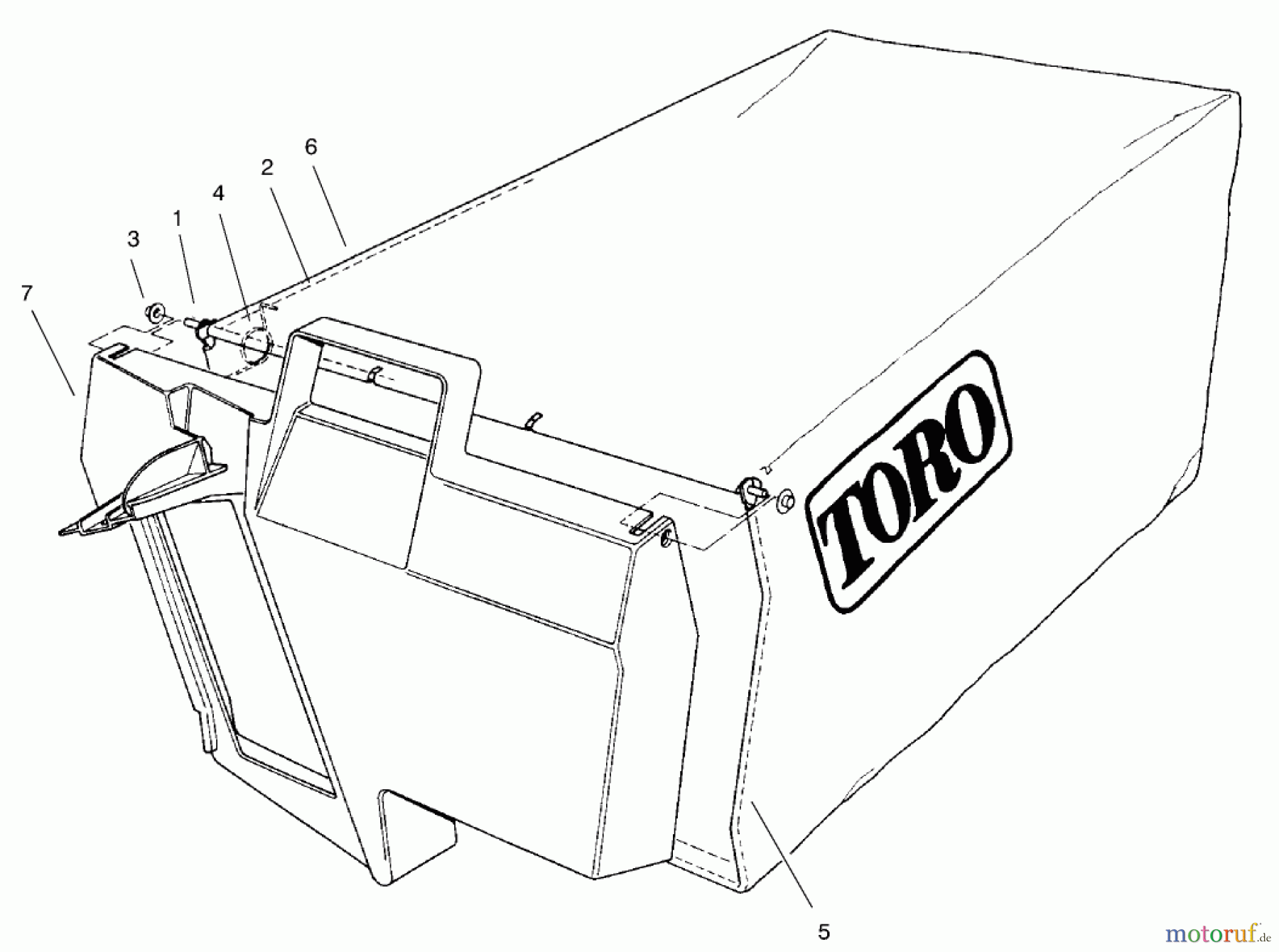  Toro Neu Mowers, Walk-Behind Seite 2 22162 - Toro Recycler Mower, 2001 (210000001-210999999) GRASS BAG ASSEMBLY NO. 99-2535