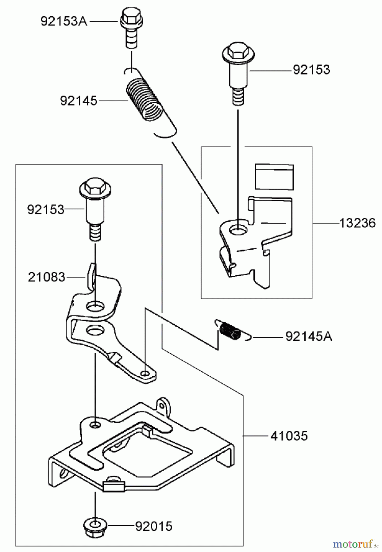  Toro Neu Mowers, Walk-Behind Seite 2 22163 (PT21) - Toro PT21 Trim Mower, 2007 (270000001-270999999) BRAKE AND COVER ASSEMBLY KAWASAKI FJ180V-AS28