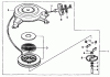 Toro 22166 - 21" Heavy-Duty Recycler/Rear Bagger Lawnmower, 2003 (230000001-230999999) Ersatzteile RECOIL STARTER ASSEMBLY HONDA GXV160K1 A12