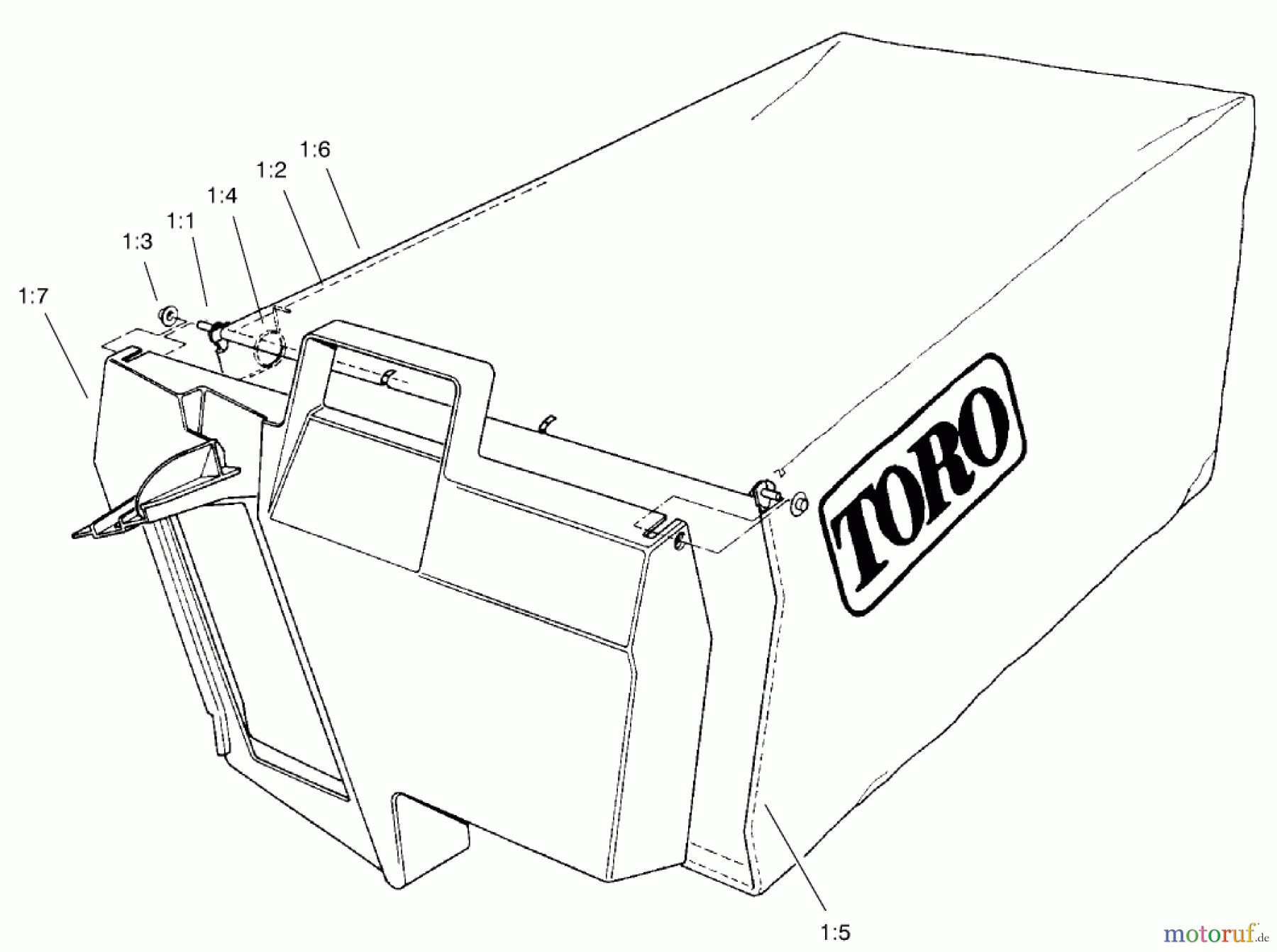  Toro Neu Mowers, Walk-Behind Seite 2 22170 - Toro Recycler Mower, 2000 (200000001-200999999) BAGGING ASSEMBLY