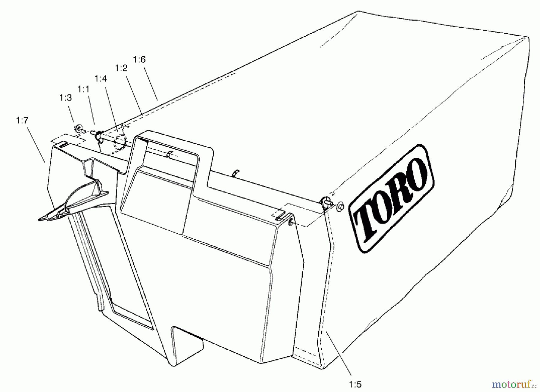  Toro Neu Mowers, Walk-Behind Seite 2 22171 - Toro Recycler Mower, 2000 (200000001-200999999) BAGGING ASSEMBLY