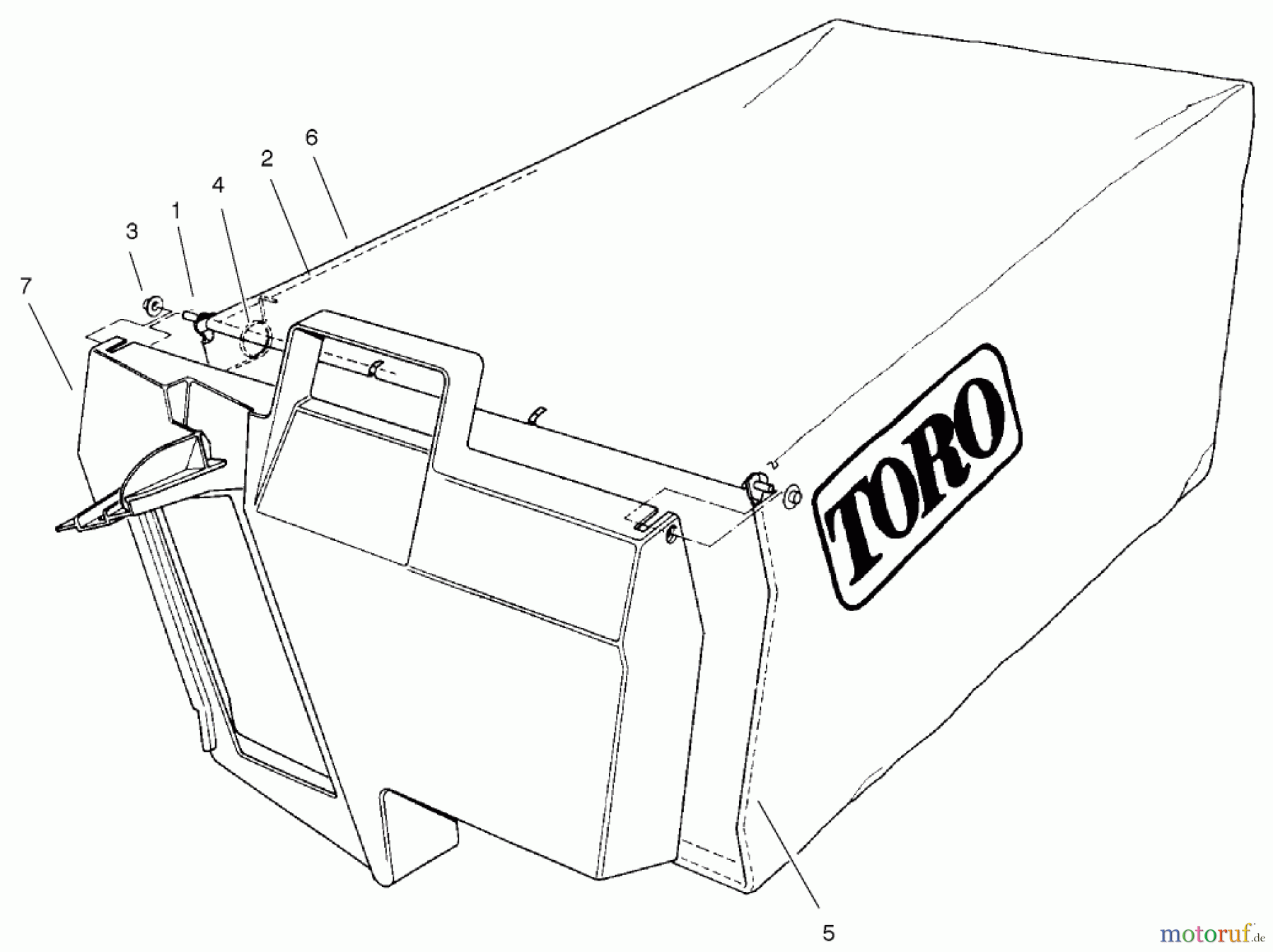  Toro Neu Mowers, Walk-Behind Seite 2 22171 - Toro Recycler Mower, 2002 (220000001-220999999) GRASS BAG ASSEMBLY NO. 99-2535