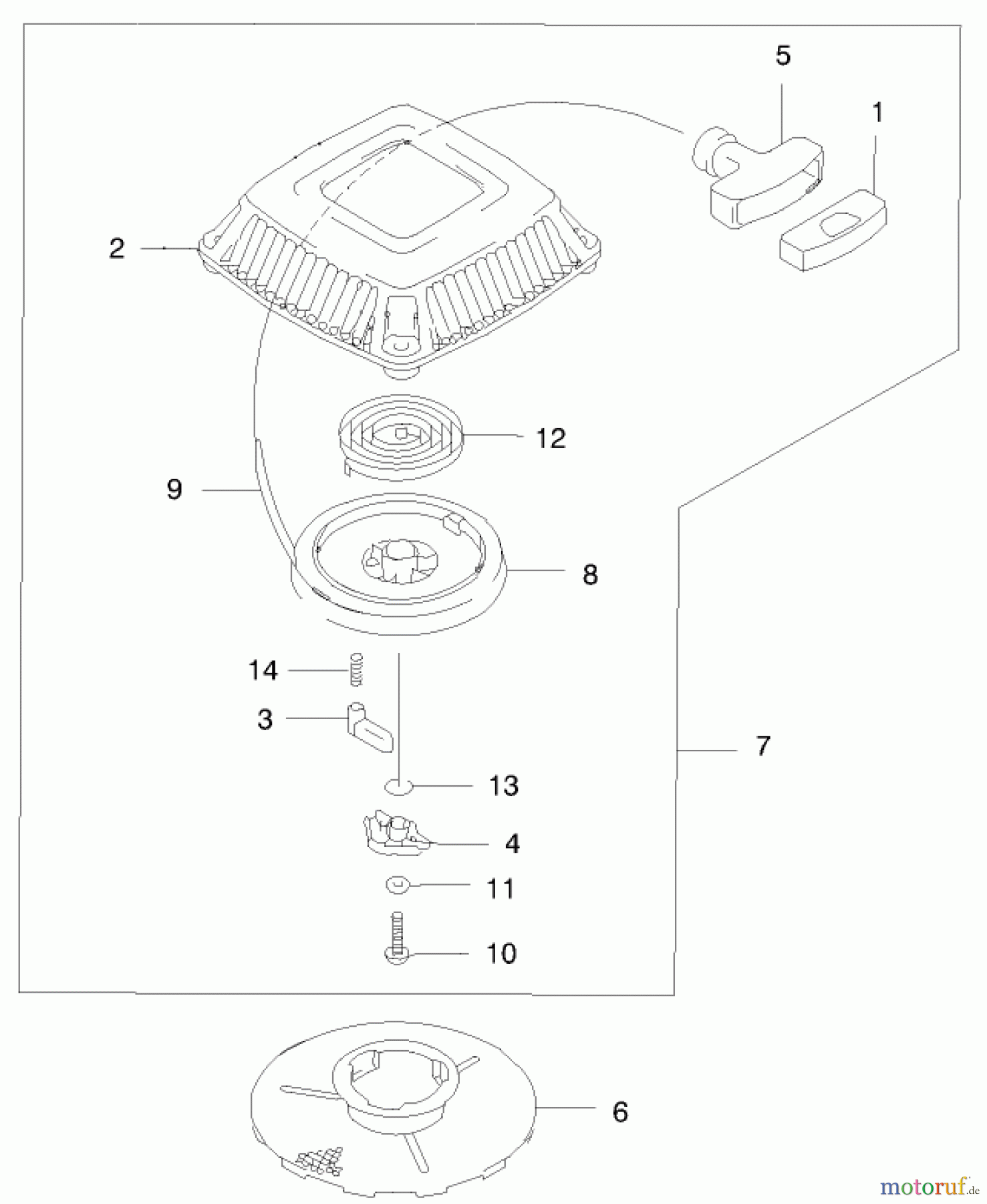 Toro Neu Mowers, Walk-Behind Seite 2 22172 - Toro Recycler Mower, 1999 (9900001-9999999) STARTER