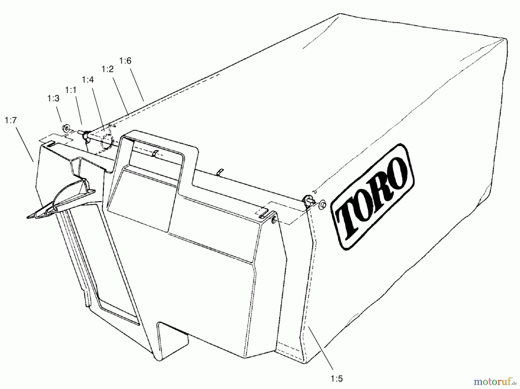  Toro Neu Mowers, Walk-Behind Seite 2 22172 - Toro Recycler Mower, 2000 (200000001-200999999) BAGGING ASSEMBLY #2
