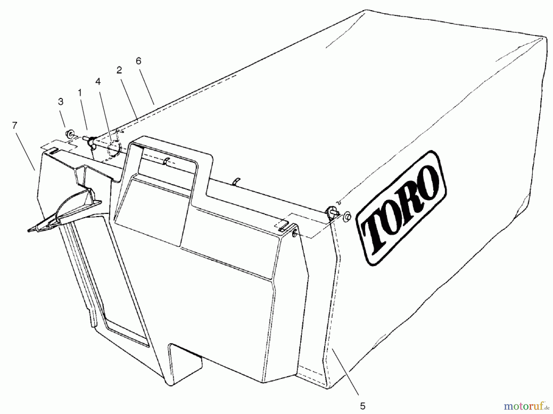  Toro Neu Mowers, Walk-Behind Seite 2 22172 - Toro Recycler Mower, 2001 (210000001-210999999) GRASS BAG ASSEMBLY NO. 99-2535