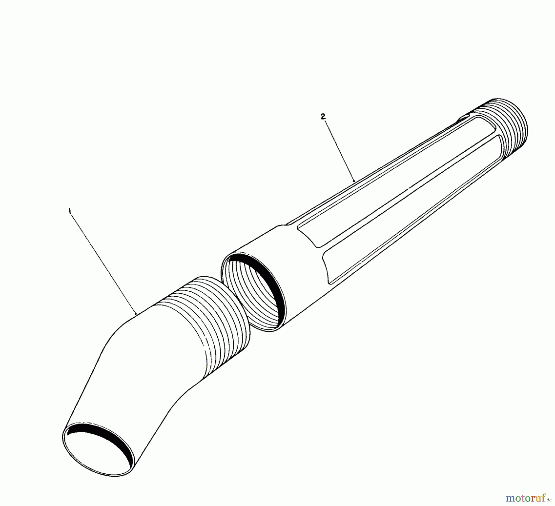  Toro Neu Blowers/Vacuums/Chippers/Shredders 51545 (550 TBX) - Toro 550 TBX Rake-O-Vac, 1990 (0000001-0999999) BLOWER TUBE ASSEMBLY