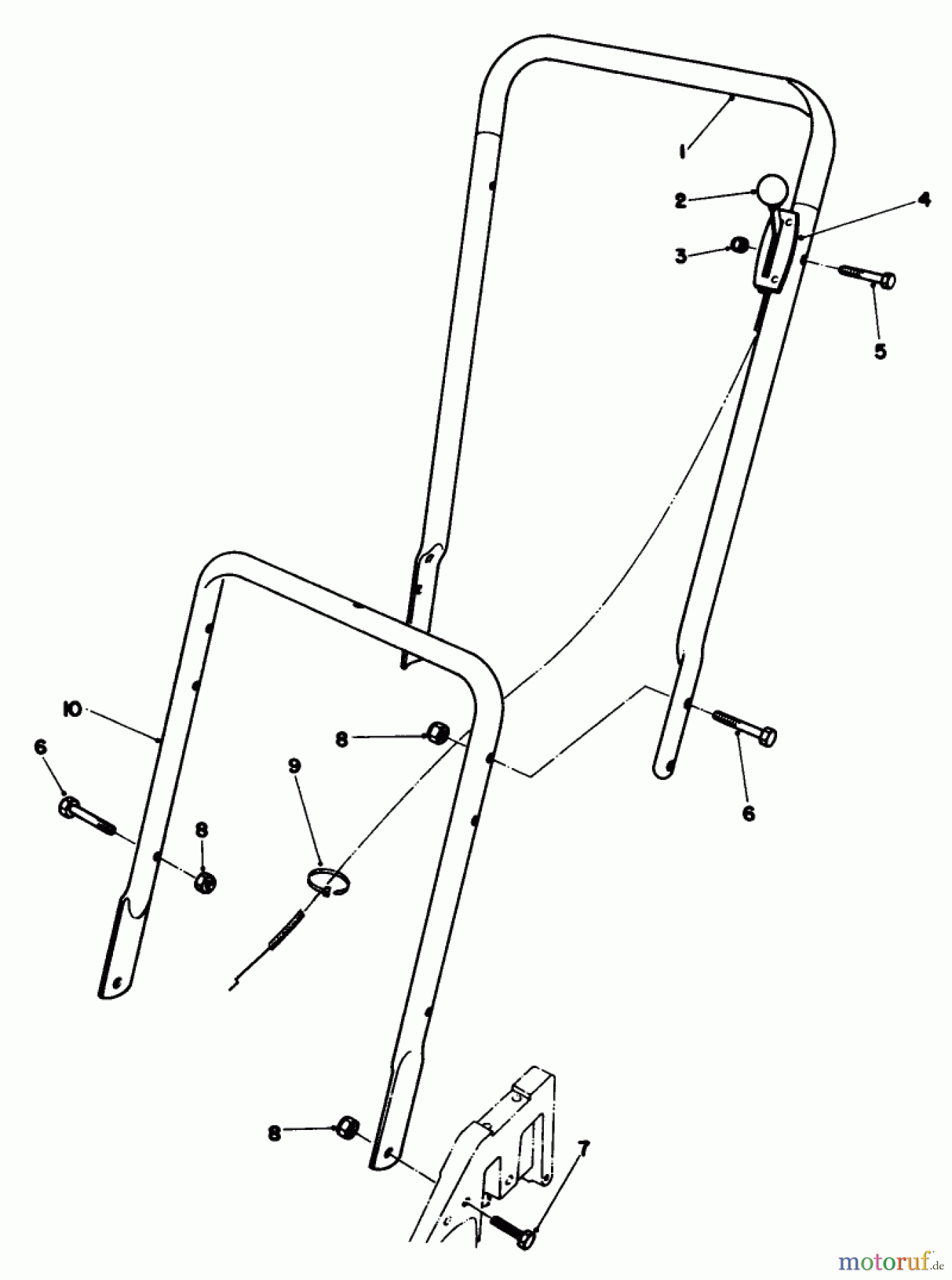  Toro Neu Mowers, Walk-Behind Seite 2 22510 - Toro Lawnmower, 1987 (7000001-7999999) HANDLE ASSEMBLY
