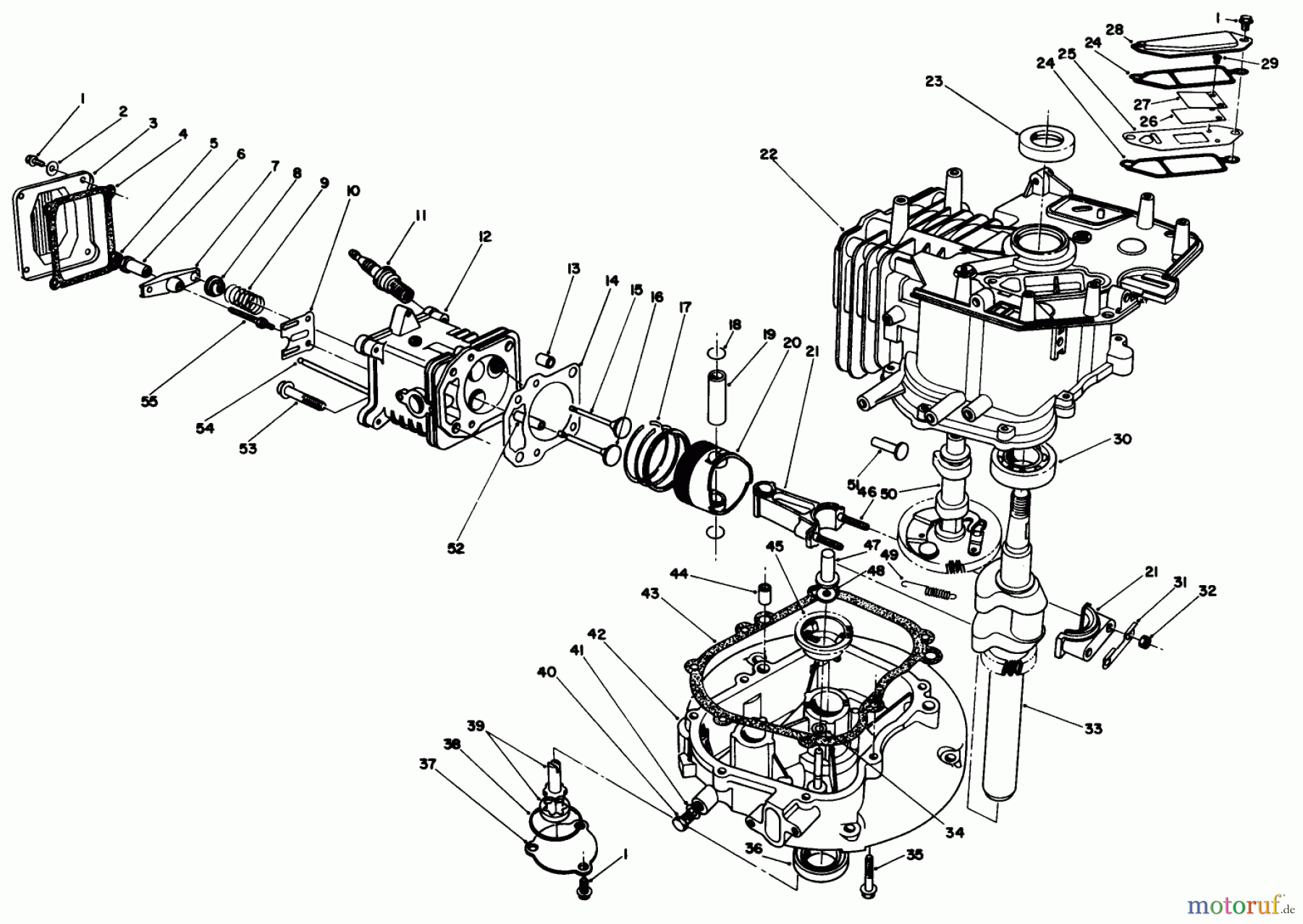 Toro Neu Mowers, Walk-Behind Seite 2 22525 - Toro Lawnmower, 1988 (8000001-8999999) ENGINE ASSEMBLY MODEL NO. VMH-7 #2