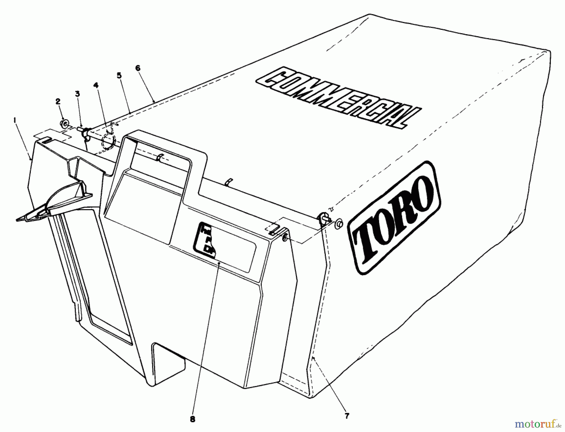  Toro Neu Mowers, Walk-Behind Seite 2 22525 - Toro Lawnmower, 1988 (8000001-8999999) GRASS BAG ASSEMBLY NO. 11-5609