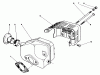 Toro 22580 - Lawnmower, 1990 (0000001-0999999) Ersatzteile MUFFLER ASSEMBLY (MODEL NO. 47PK9-3)