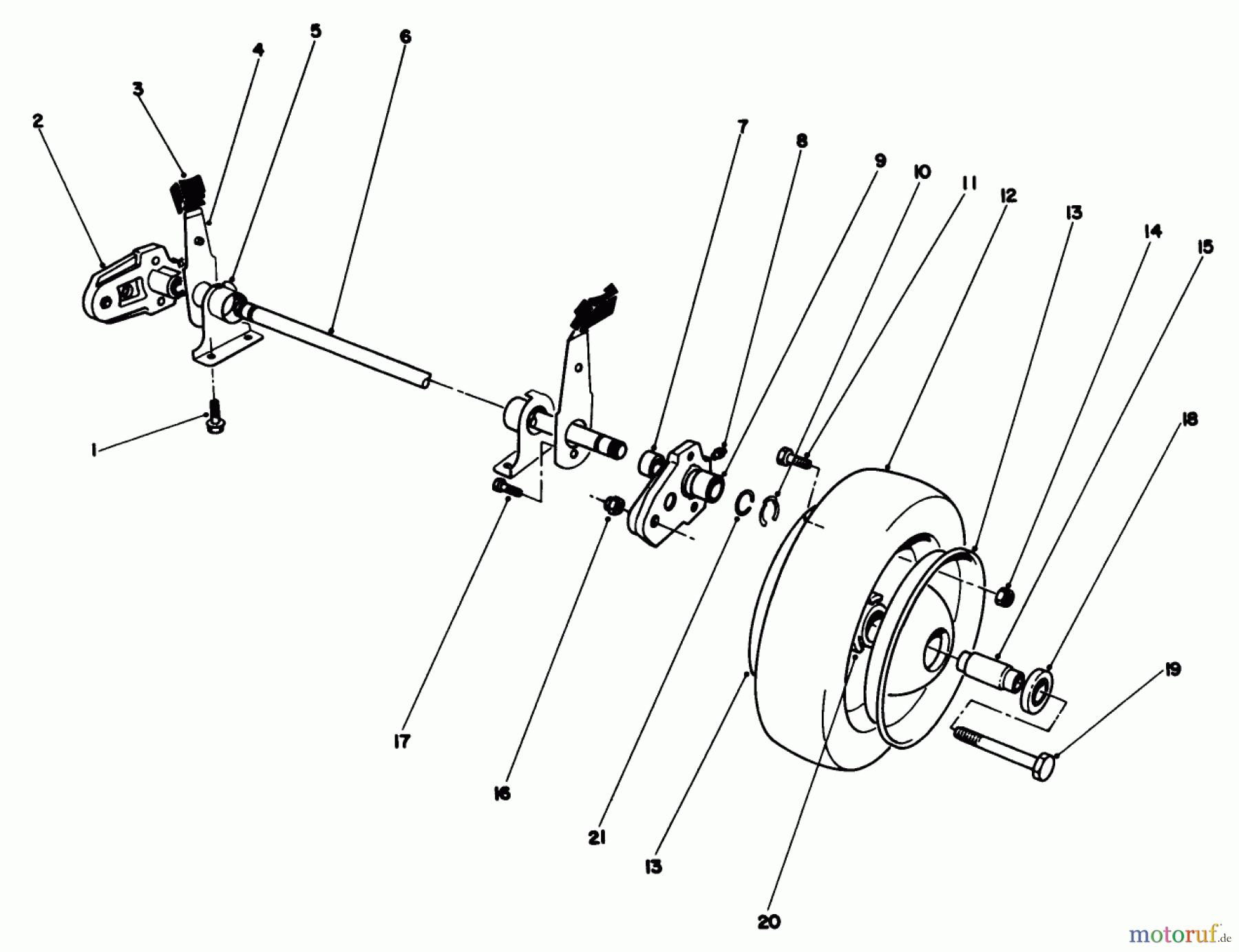  Toro Neu Mowers, Walk-Behind Seite 2 22581 - Toro Lawnmower, 1991 (1000001-1999999) REAR AXLE ASSEMBLY