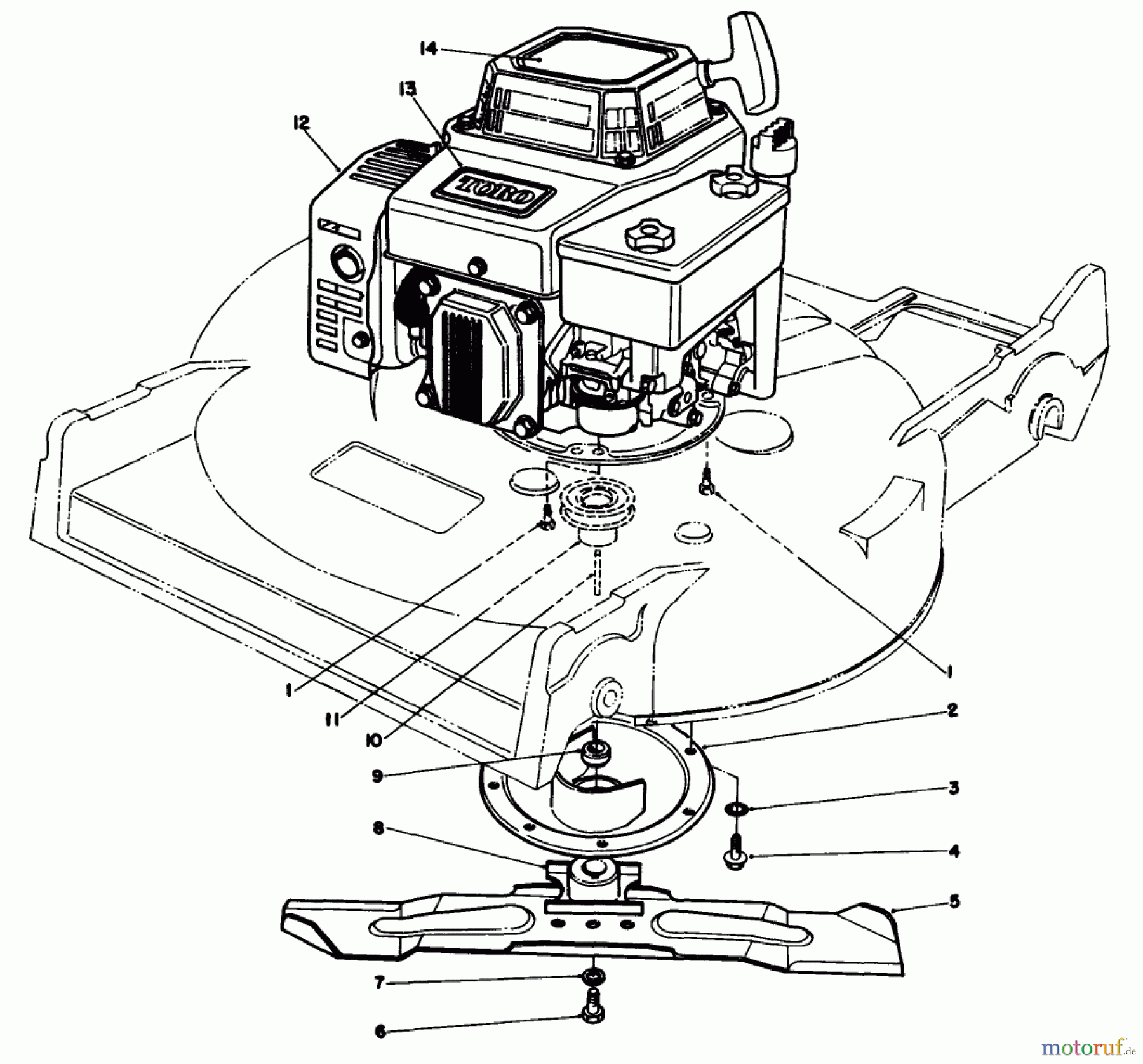  Toro Neu Mowers, Walk-Behind Seite 2 22621 - Toro Lawnmower, 1989 (9000001-9999999) ENGINE ASSEMBLY