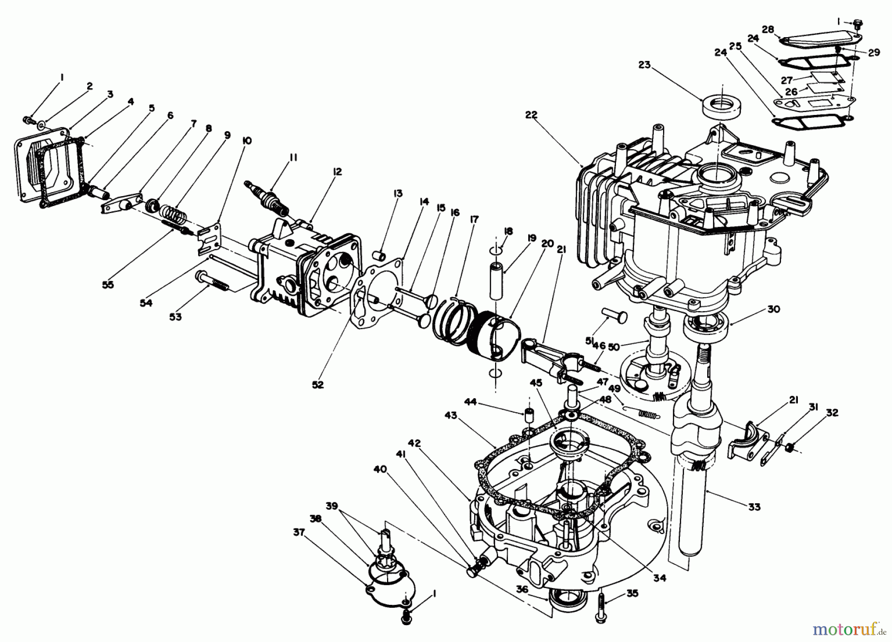  Toro Neu Mowers, Walk-Behind Seite 2 22621 - Toro Lawnmower, 1989 (9000001-9999999) ENGINE ASSEMBLY MODEL NO. VMH-7 #2