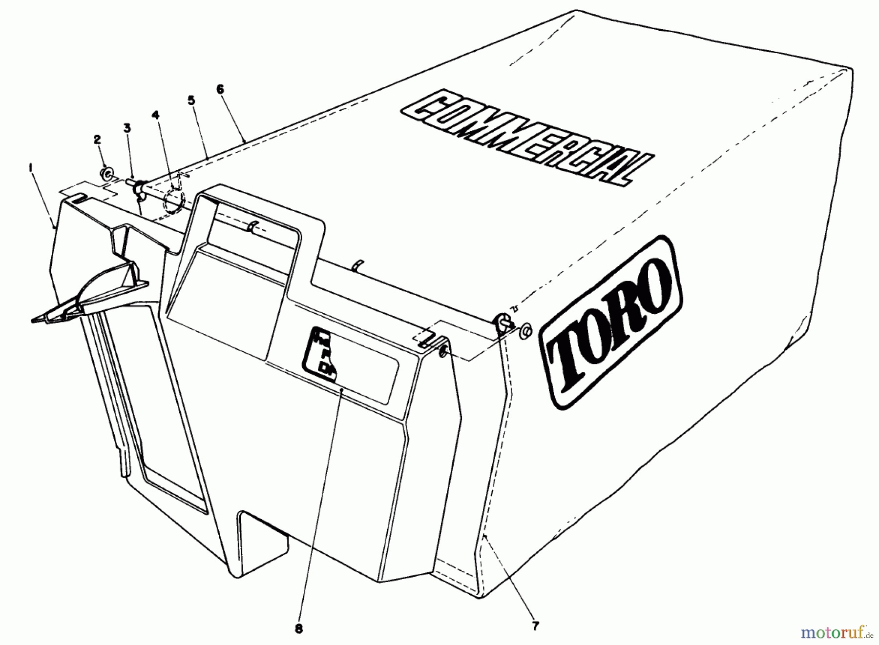  Toro Neu Mowers, Walk-Behind Seite 2 22621 - Toro Lawnmower, 1988 (8000001-8999999) GRASS BAG ASSEMBLY NO. 11-5609