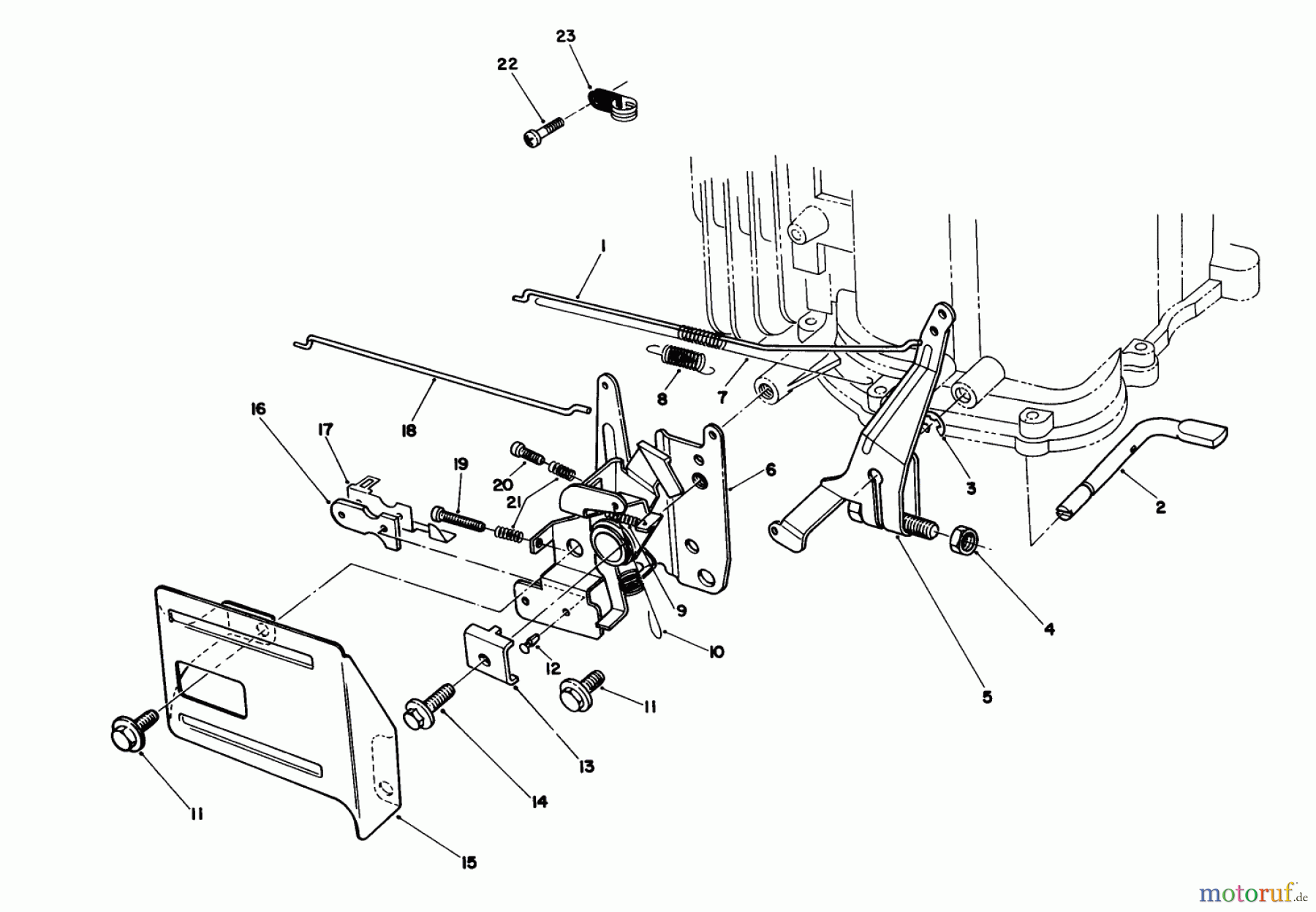  Toro Neu Mowers, Walk-Behind Seite 2 22621 - Toro Lawnmower, 1990 (0000001-0999999) GOVERNOR ASSEMBLY (ENGINE MODEL NO. VMH7-4)