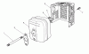 Toro 22622 - Lawnmower, 1990 (0000001-0999999) Ersatzteile MUFFLER ASSEMBLY (ENGINE MODEL NO. VMH7-4)